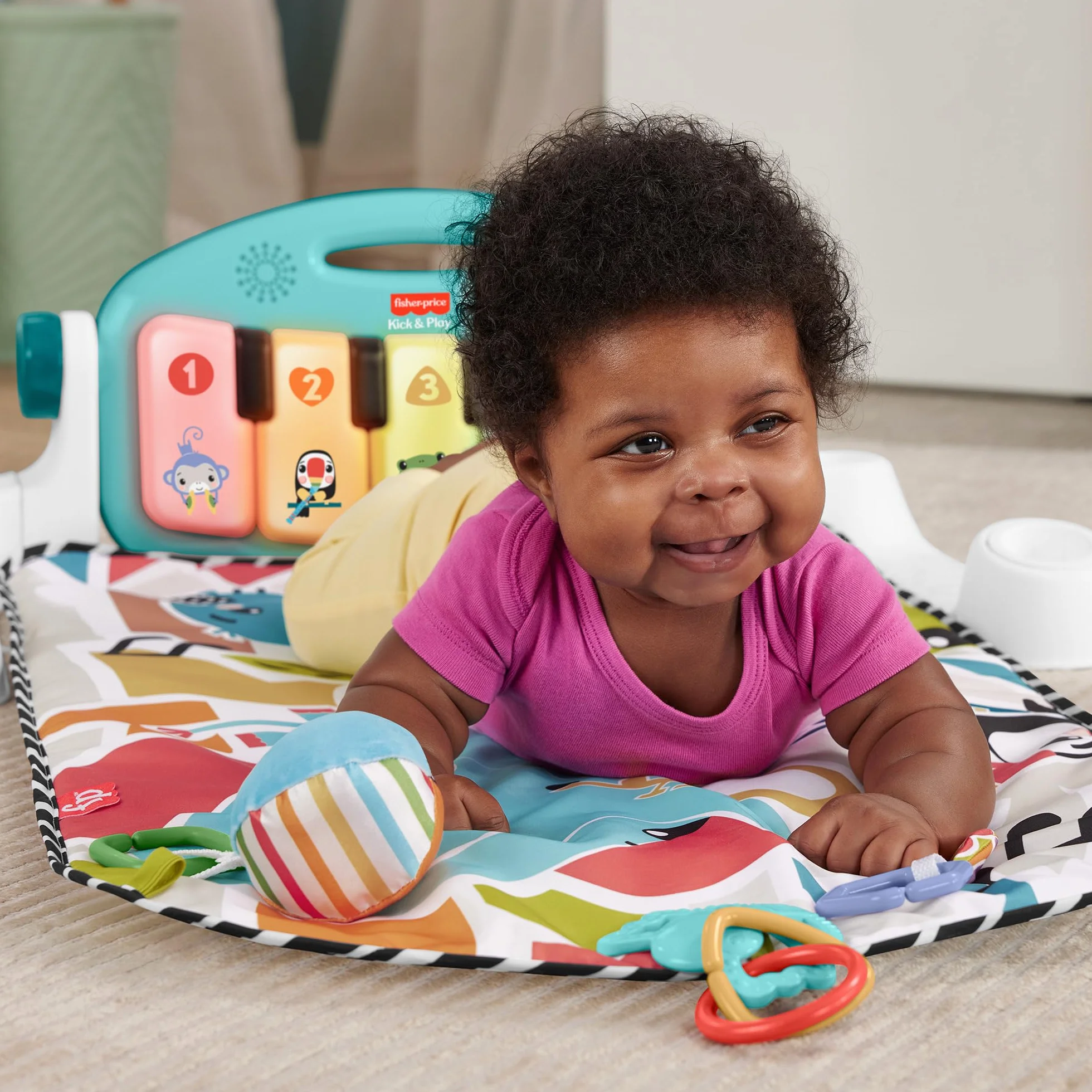 Zabawka marki Fisher Price, model kick & play piano Spieldecke, Spielbogen/Decke