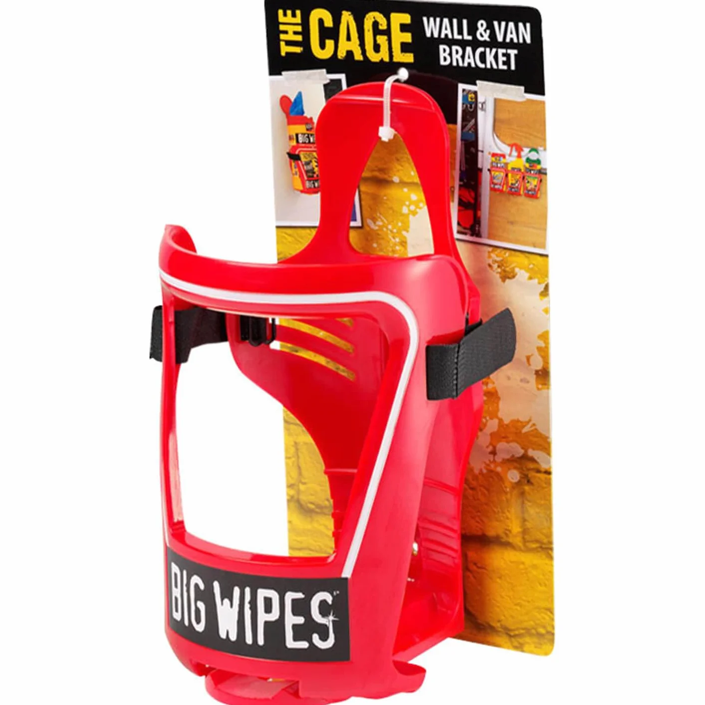 Big Wipes Wspornik do furgonetki i ściany, regulowany, montowany na furgonetce i ścianie. Łatwe mocowanie, wytrzymały materiał, system wsporników oszczędzających czas do czyszczenia produktów. Użyj
