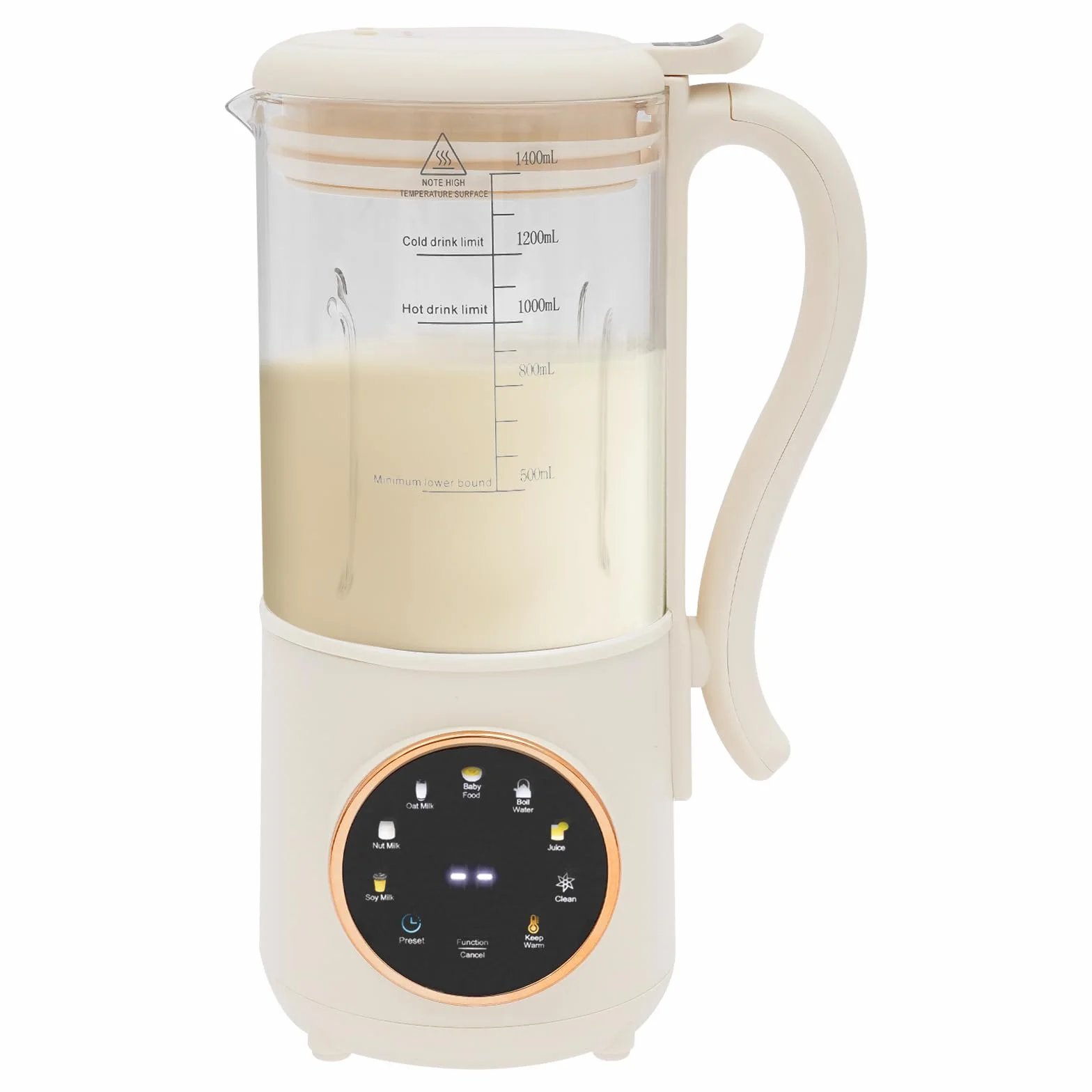 Maszyna do mleka orzechowego, 1400 ml, do mleka sojowego, 16 ostrzy, maszyna do samodzielnego przygotowania mleka roślinnego, sokowirówka, maszyna do produkcji orzechów, ziaren soi, zbóż