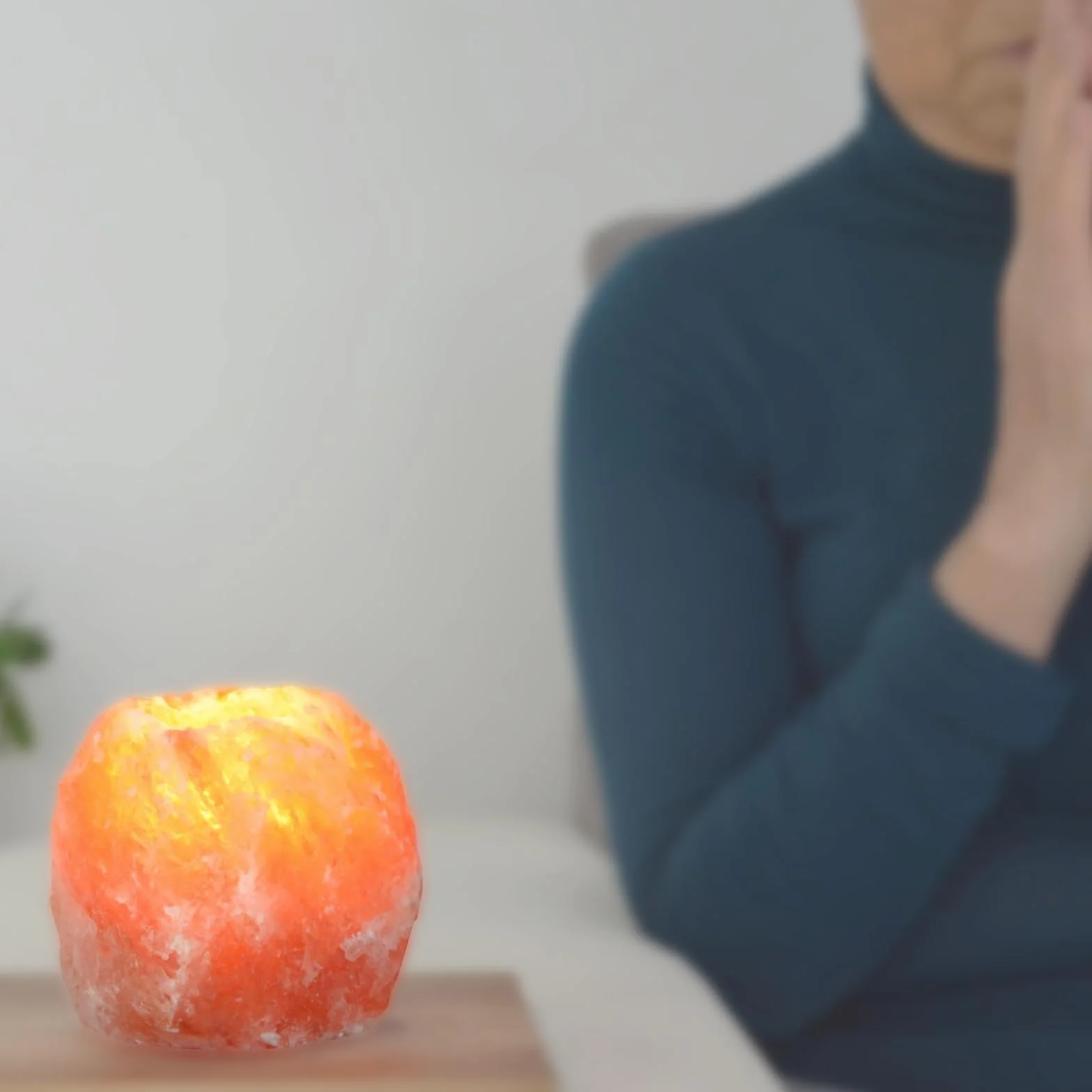 Himalajski Kryształ Sól Świecznik 500g Naturalny Ręcznie rzeźbiony Uchwyt na świece