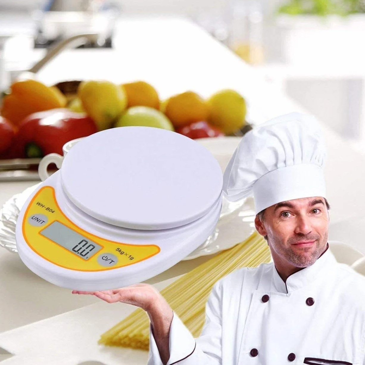 Cyfrowa waga elektroniczna do kuchni i biżuterii, waga kuchenna do domu z wyświetlaczem LCD 5 kg/1g waga wagowa do żywności