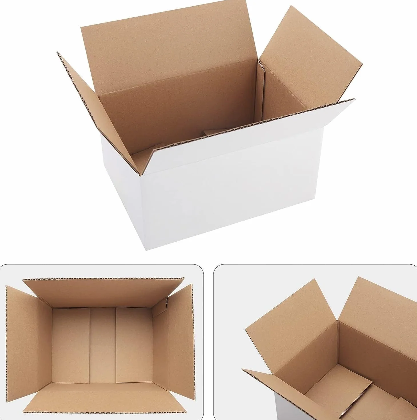 Kartony wysyłkowe Pudełka wysyłkowe Białe pudełka, opakowania do przechowywania Wysyłka Pudełka do przeprowadzek, 5 szt(30 * 30 * 30cm)
