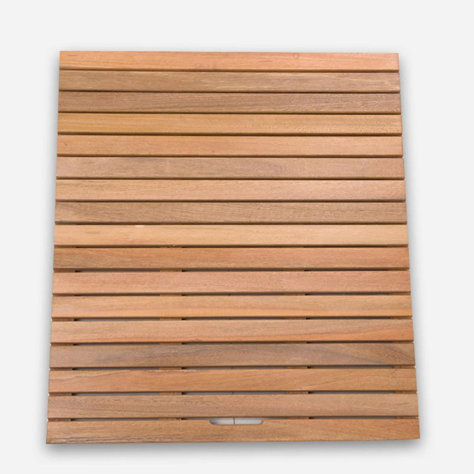 Antypoślizgowa drewniana mata łazienkowa 100 x 100 cm mata prysznicowa z uchwytem idealna do łazienki sauny kuchni trwała drewniana brodzik eleganckie doświadczenie kąpielowe