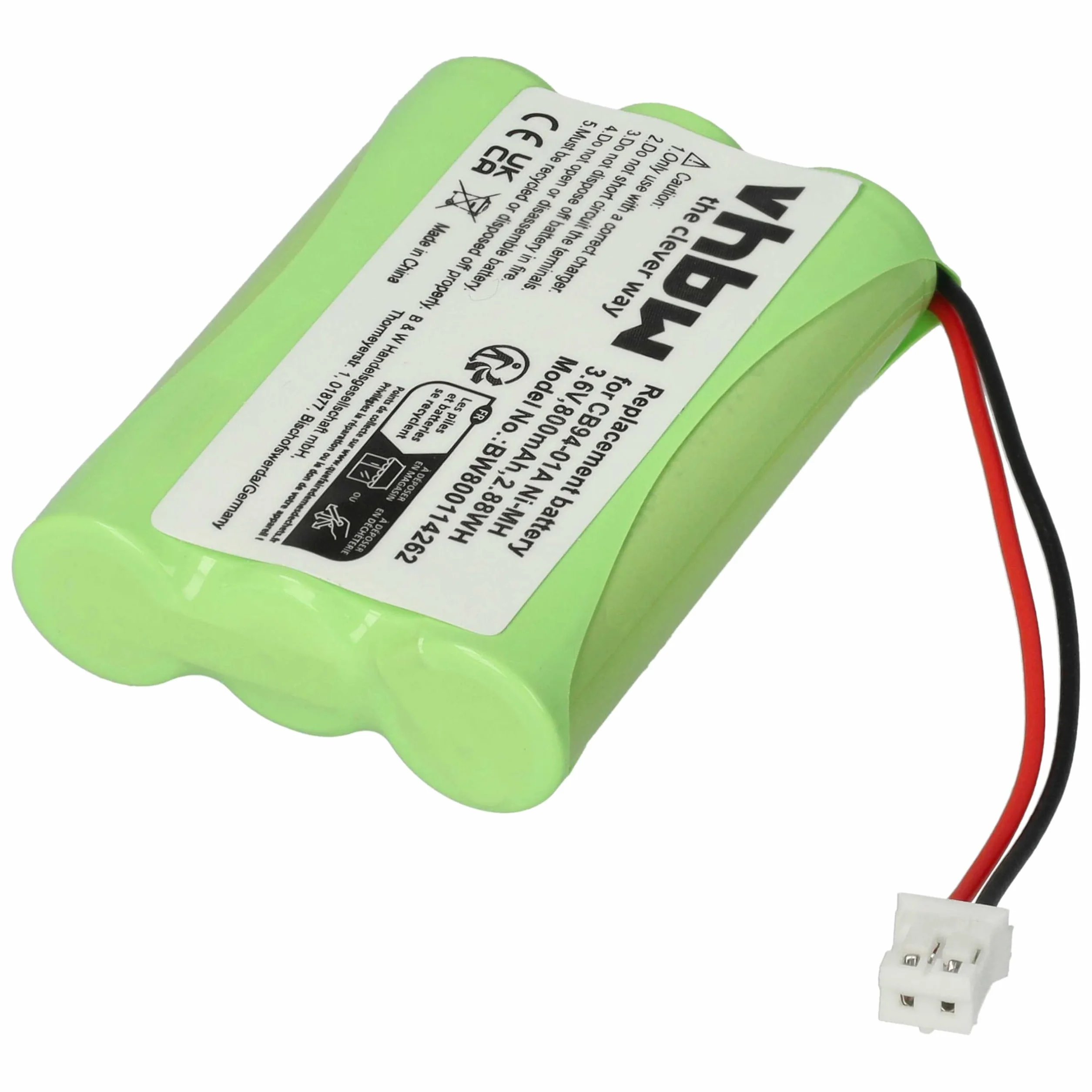 vhbw Akumulator kompatybilny z Motorola MBP668, MBP668CONNECTPU, MBP668PU, MBP853, MBP853CONNECTPU niania niania talker (800 mAh, 3,6 V, NiMH)