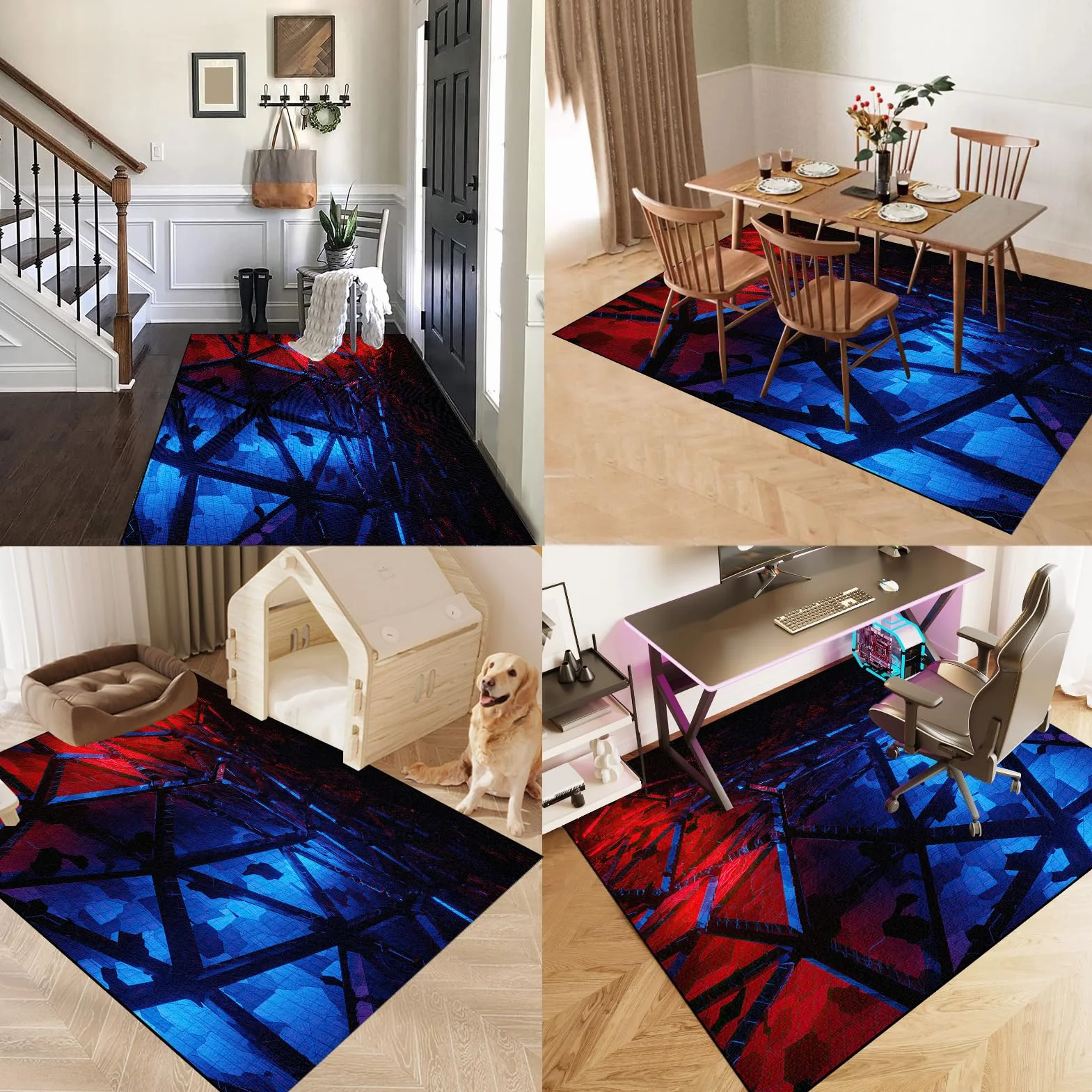 Dywan Krzesło Gamingowe, Ochraniacz Podłogi Wózki Inwalidzkie Biuro, Mata Ochronna Na Podłogi, Antypoślizgowa Mata Do Komputera Do Gier Podłogowych 120 x 140 cm
