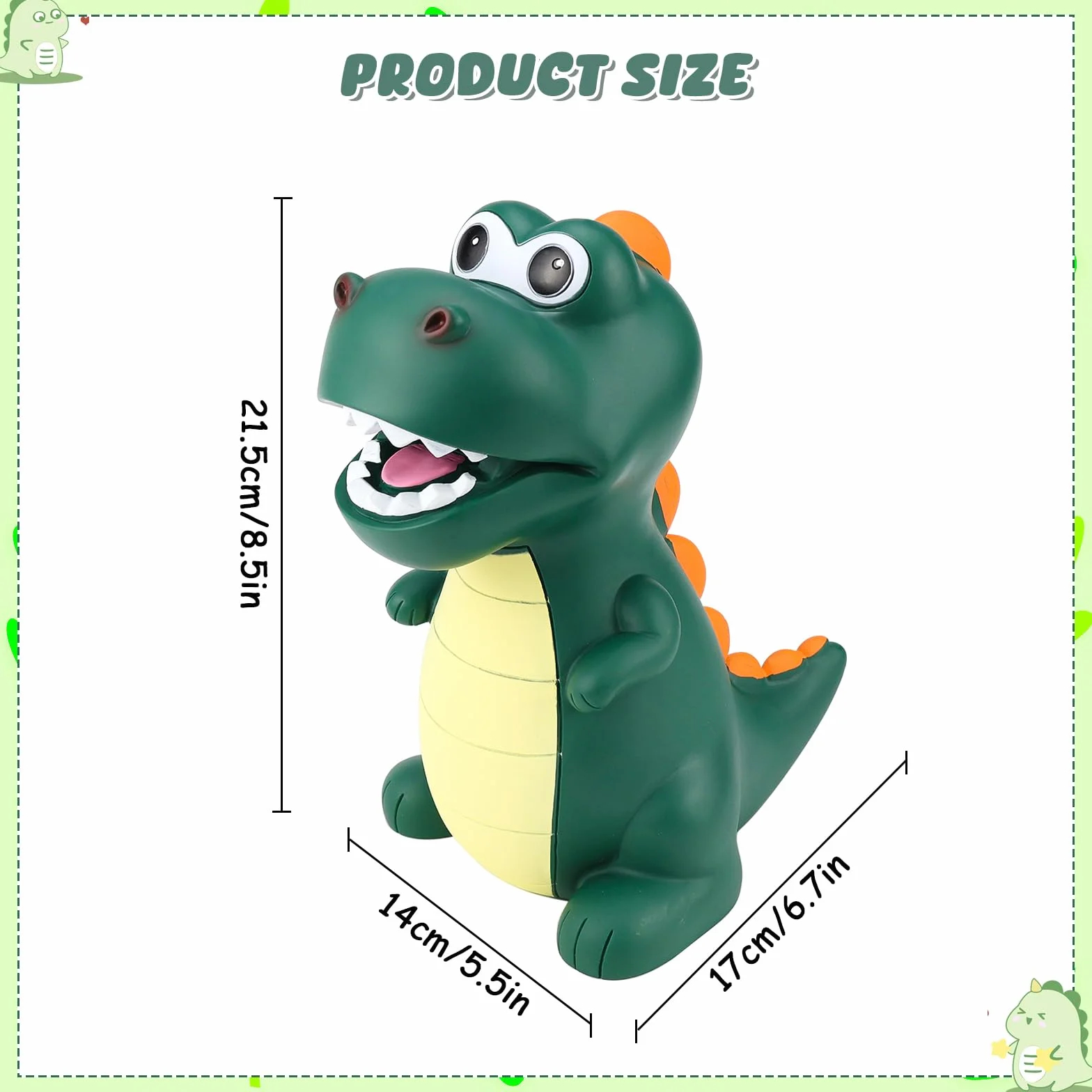 CHRI Dinozaurowa skarbonka dla dzieci Dino świnka oszczędnościowa dla chłopców i dziewczynek Dinozaur skarbonka z bezpiecznego materiału PVC do dekoracji, zabawki, prezent