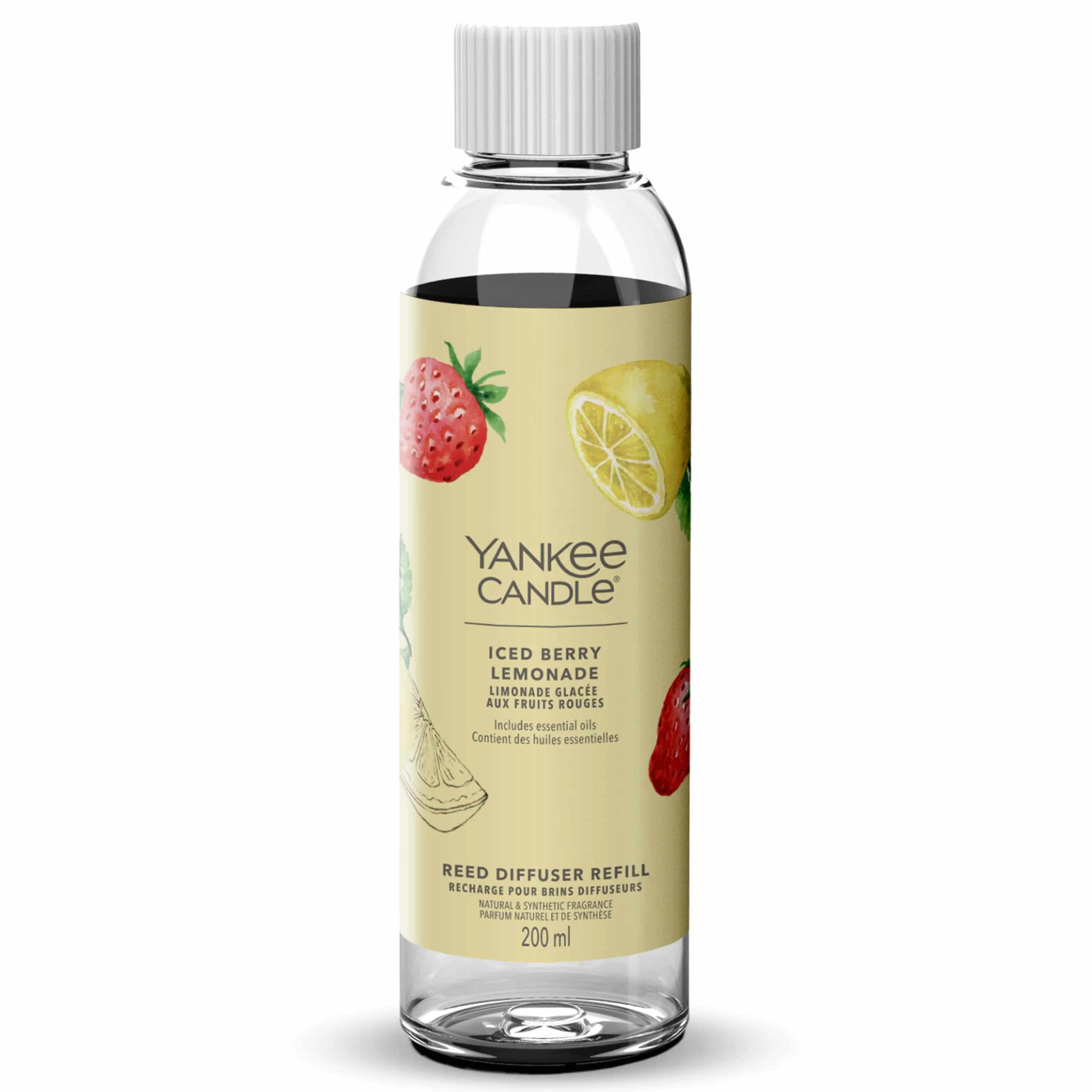 Yankee Candle Wkład do dyfuzora trzcinowego Signature | Lemoniada z mrożonej jagody | 200 ml | zapach do 12 tygodni dla kobiet