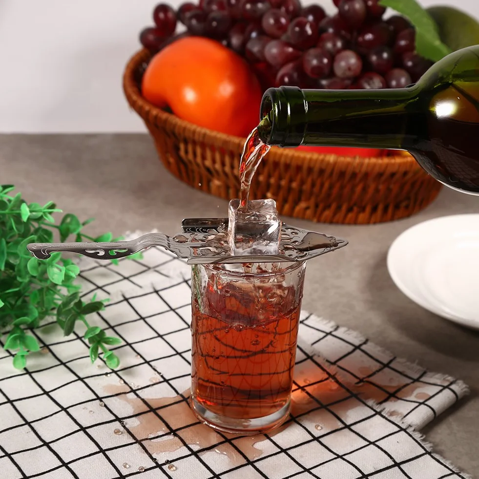 TOPINCN Absinthe Spoon Filtr do napojów ze szkła koktajlowego ze stali nierdzewnej (nr 1)