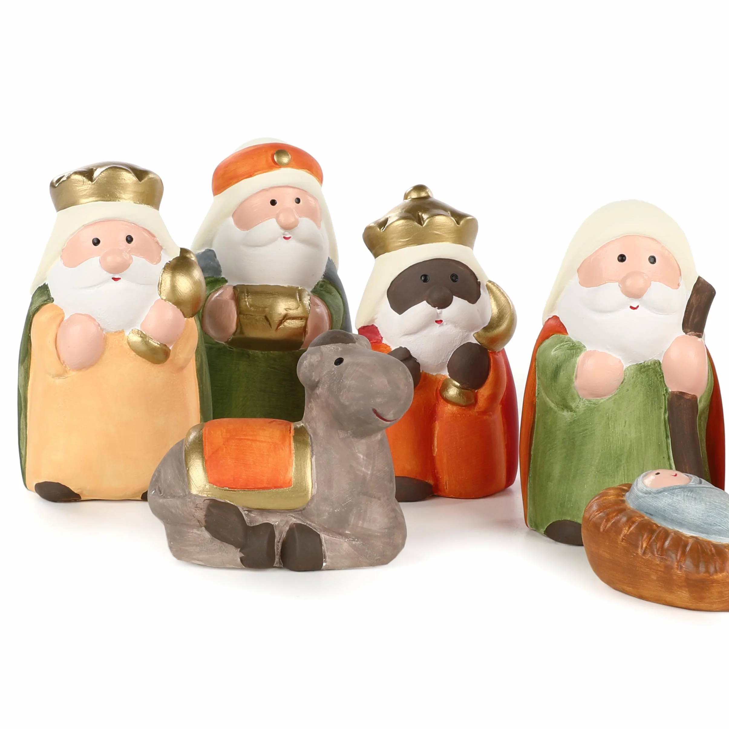 Nordstern Szopka ceramiczna - 11 świątecznych figurek do stajenki i szopki - od 2 do 8 cm