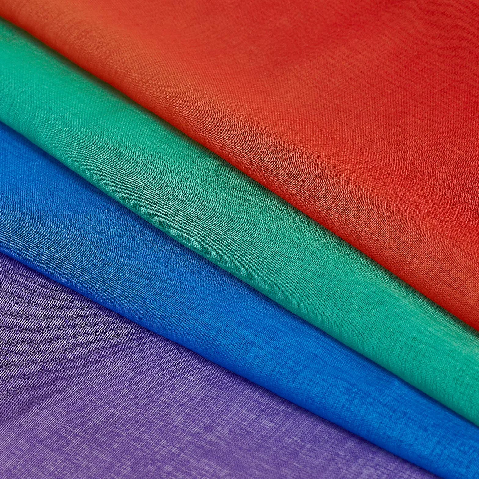 NICETOWN Zasłony welonowe z oczkami - welon lniany efekt świetlny naturalny filtr wielokolorowy elegancki gradient dekoracyjny do salonu, sypialni, 140 x 245, tęcza, 2 szt