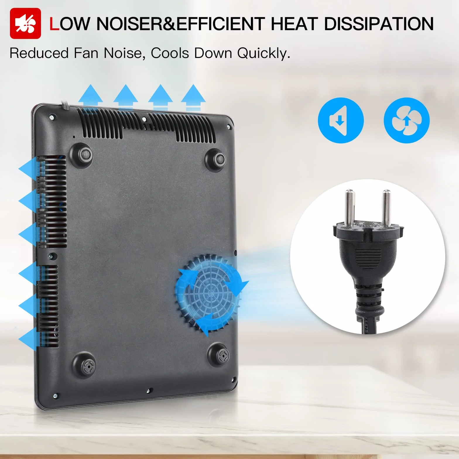 Płyta indukcyjna IsEasy 2100W 28cm przenośna 9 ustawień ciepła timer sterowanie dotykowe funkcja booster 220-240V