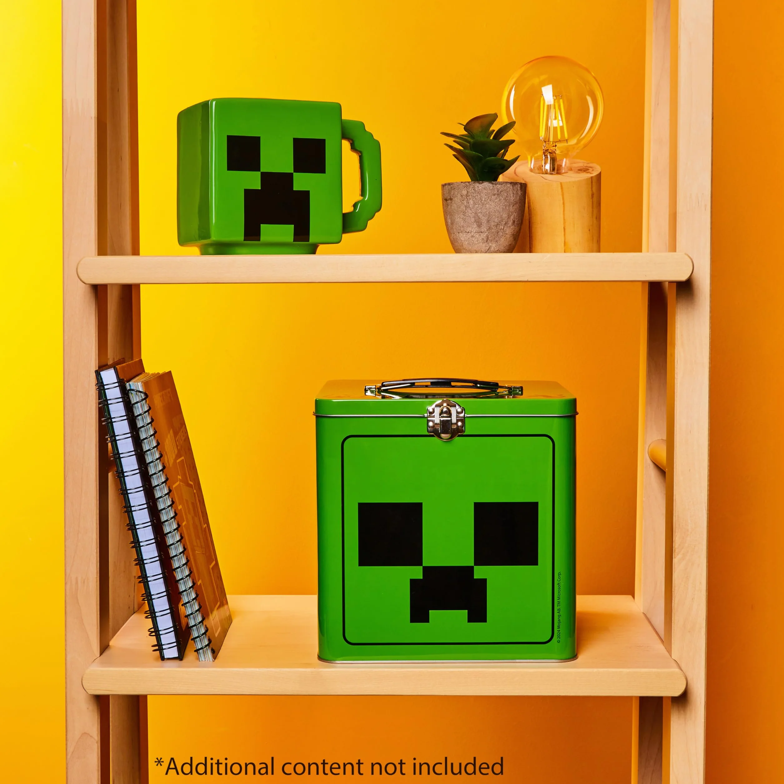 Minecraft Puszka na ciasteczka dla dzieci i nastolatków, metalowe zapięcie, 7 x 7 cm, dekoracyjny słoik na ciasteczka, prezenty dla graczy