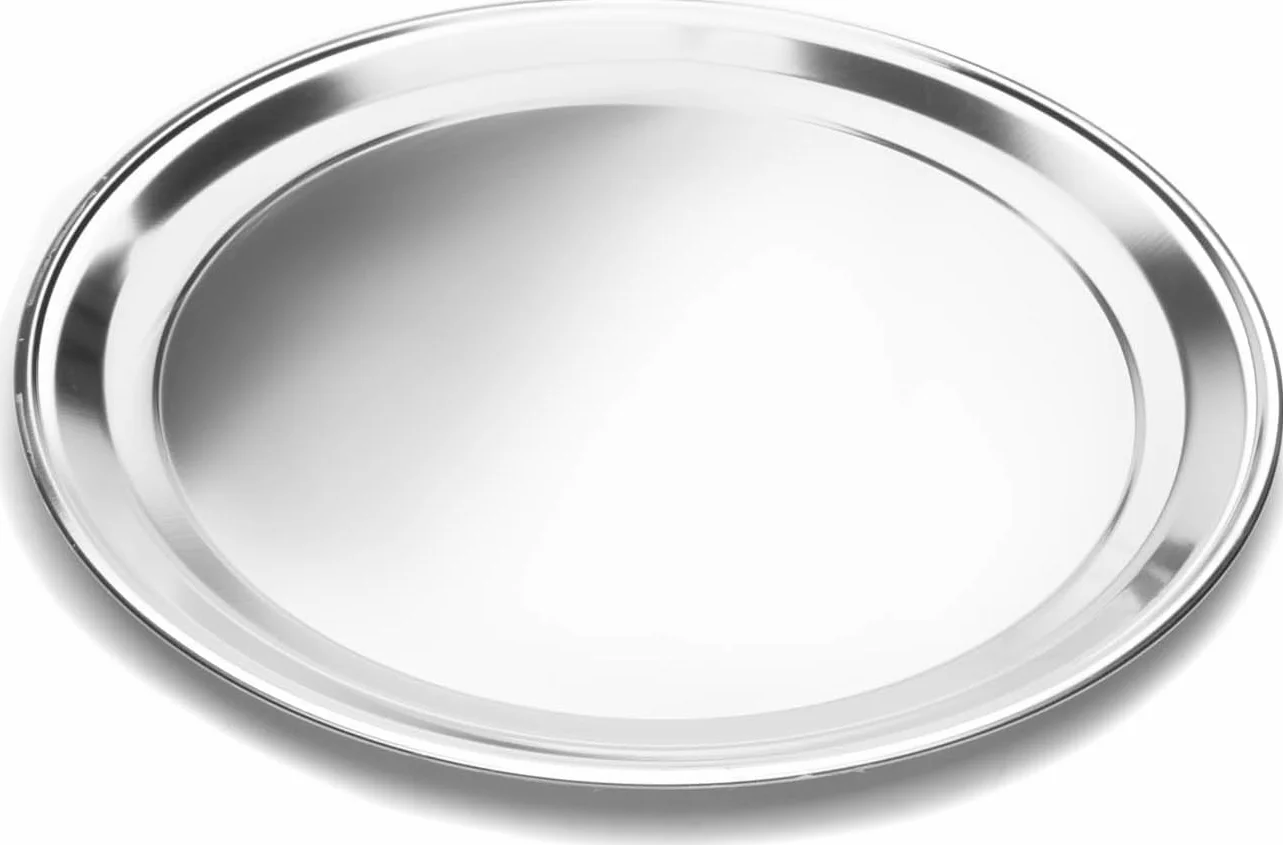 Aluminiowa forma do pizzy, 12 cali, szeroki rant – zestaw 4 sztuk