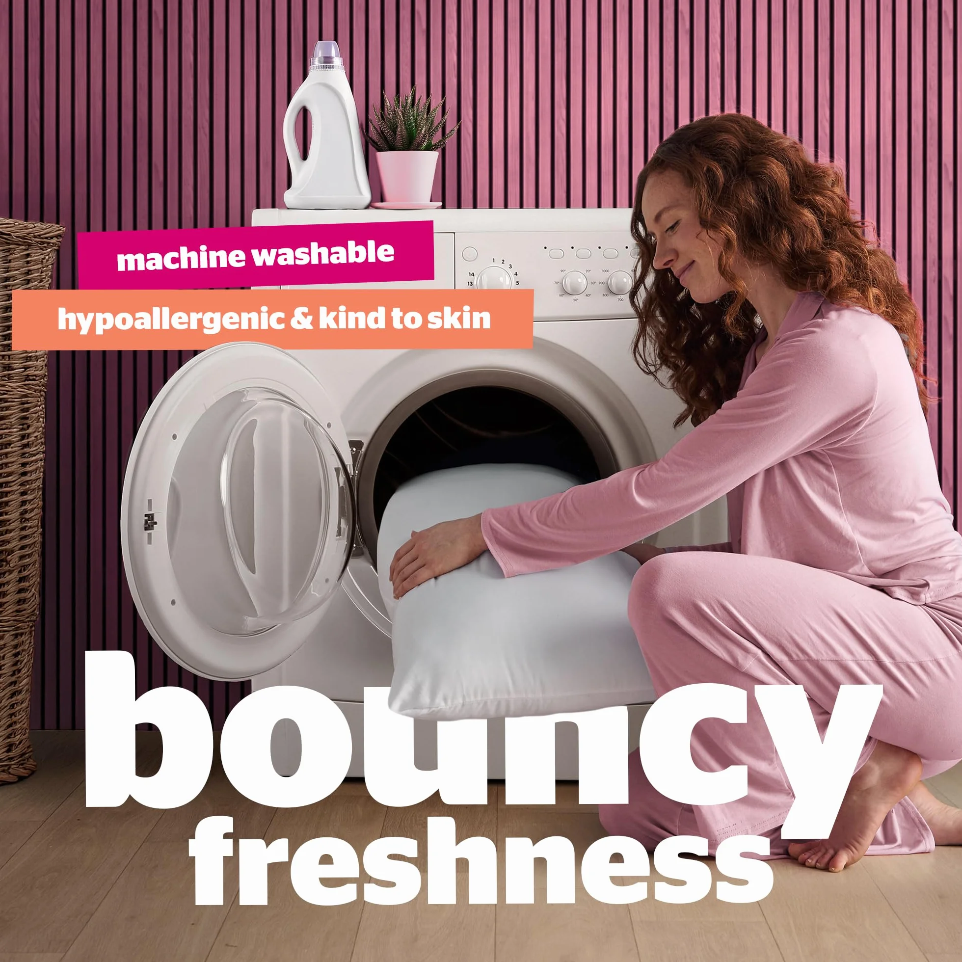 Silentnight Ultrabounce Poduszki do spania na brzuchu, plecach i na boku, miękkie, średnie podparcie, wygodne poduszki do spania na brzuchu, plecach i na boku, 2 sztuki, 2 sztuki