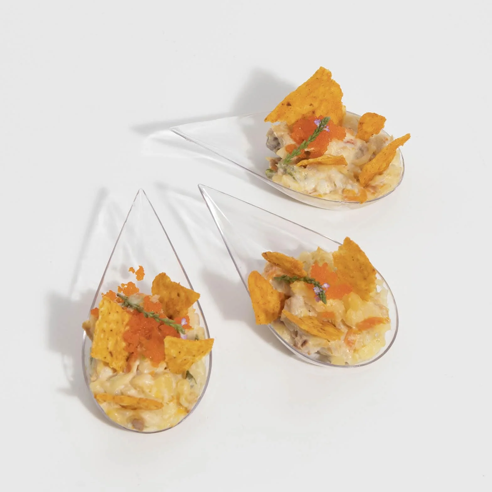 MAXI PRODUCTS 50 szt. Łyżka do cateringu łza kolor przezroczysty - 10,1 x 5 cm, z tworzywa sztucznego do recyklingu, catering, specjalne artykuły spożywcze, wydarzenia, degustacja, food trucks -