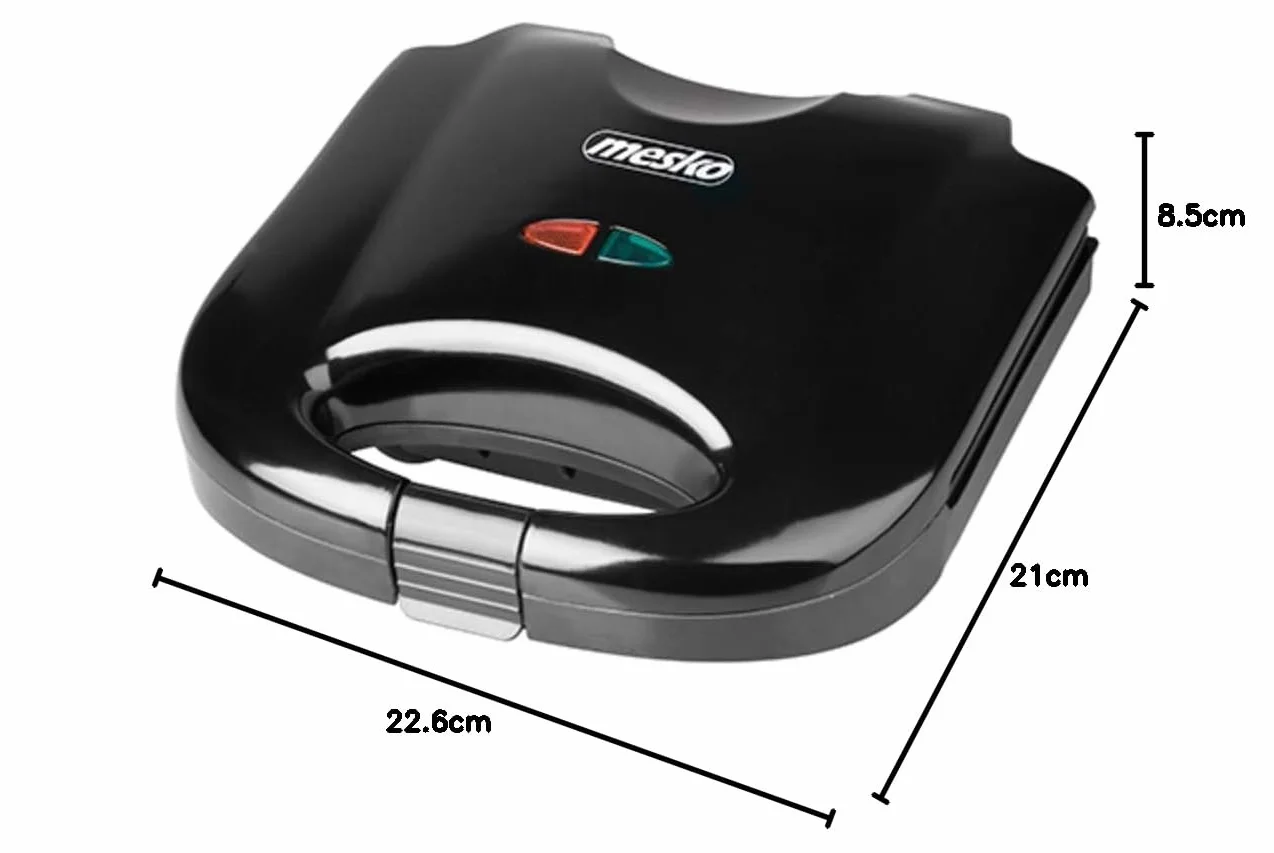 Adler Toster Sandwich z 750 W Power MS 3032, czarny