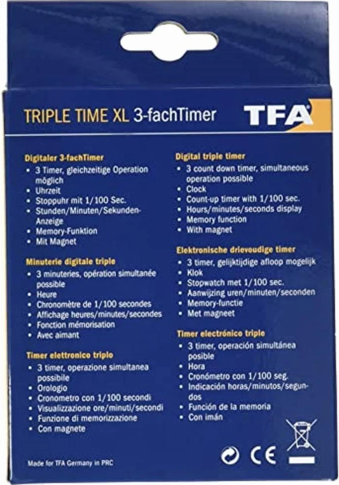 TFA Triple Time Xl cyfrowy timer