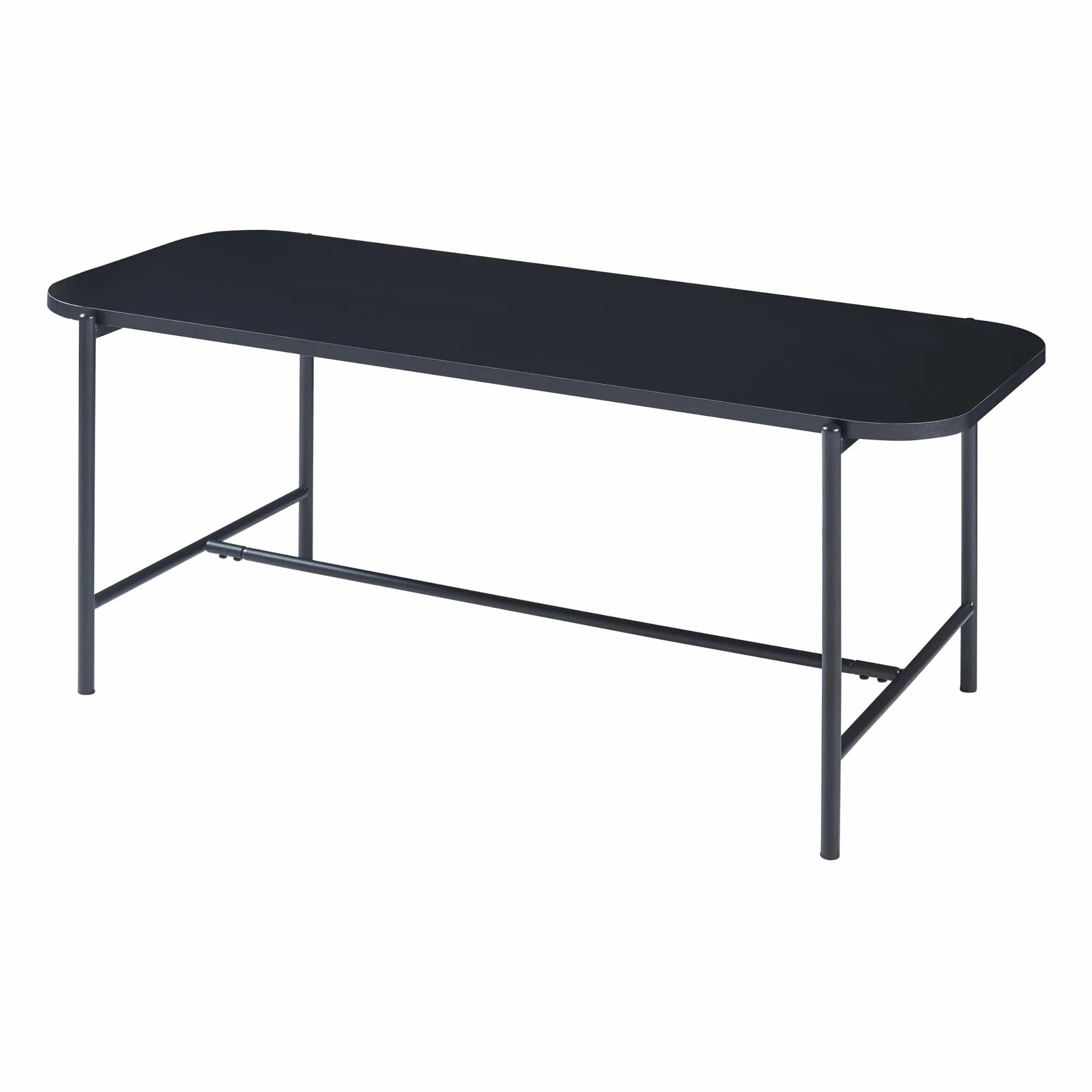 [en.casa] Stolik pomocniczy do salonu Stolik kawowy Stolik kawowy z prostokątnym blatem 110 x 50 x 45 cm do salonu - czarny