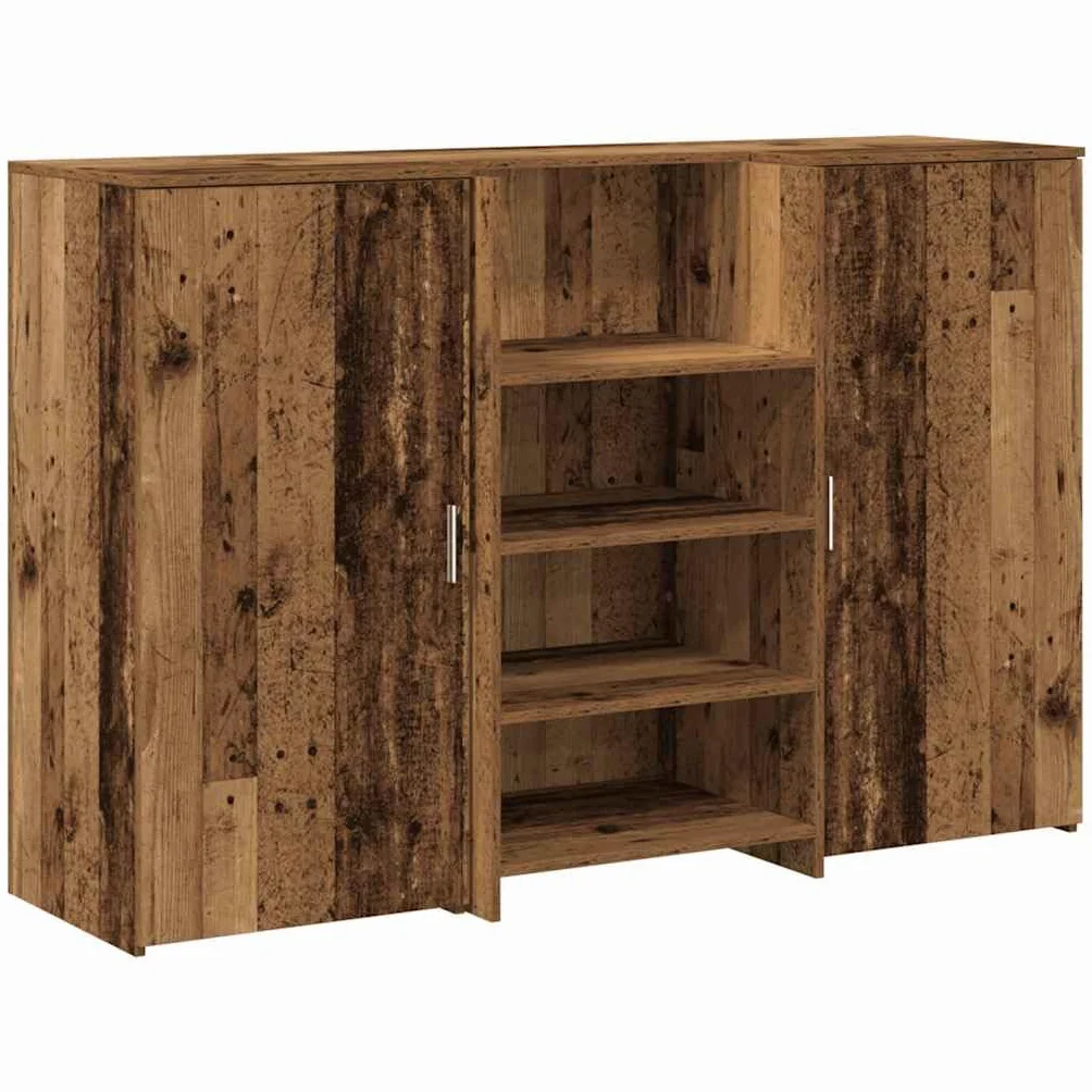 Stolik recepcyjny Stary Drewniany Recepcja Counter z schowkiem i wszechstronnym projektem dla biur 155 x 50 x 103,5 cm