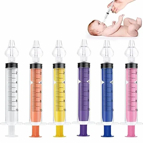 Vicloon Aspirator do nosa, 6 szt. Aspirator do nosa dla niemowląt, irygator do nosa dla noworodków i małych dzieci, bezpieczny środek do czyszczenia nosa z silikonową końcówką ssącą do nosa