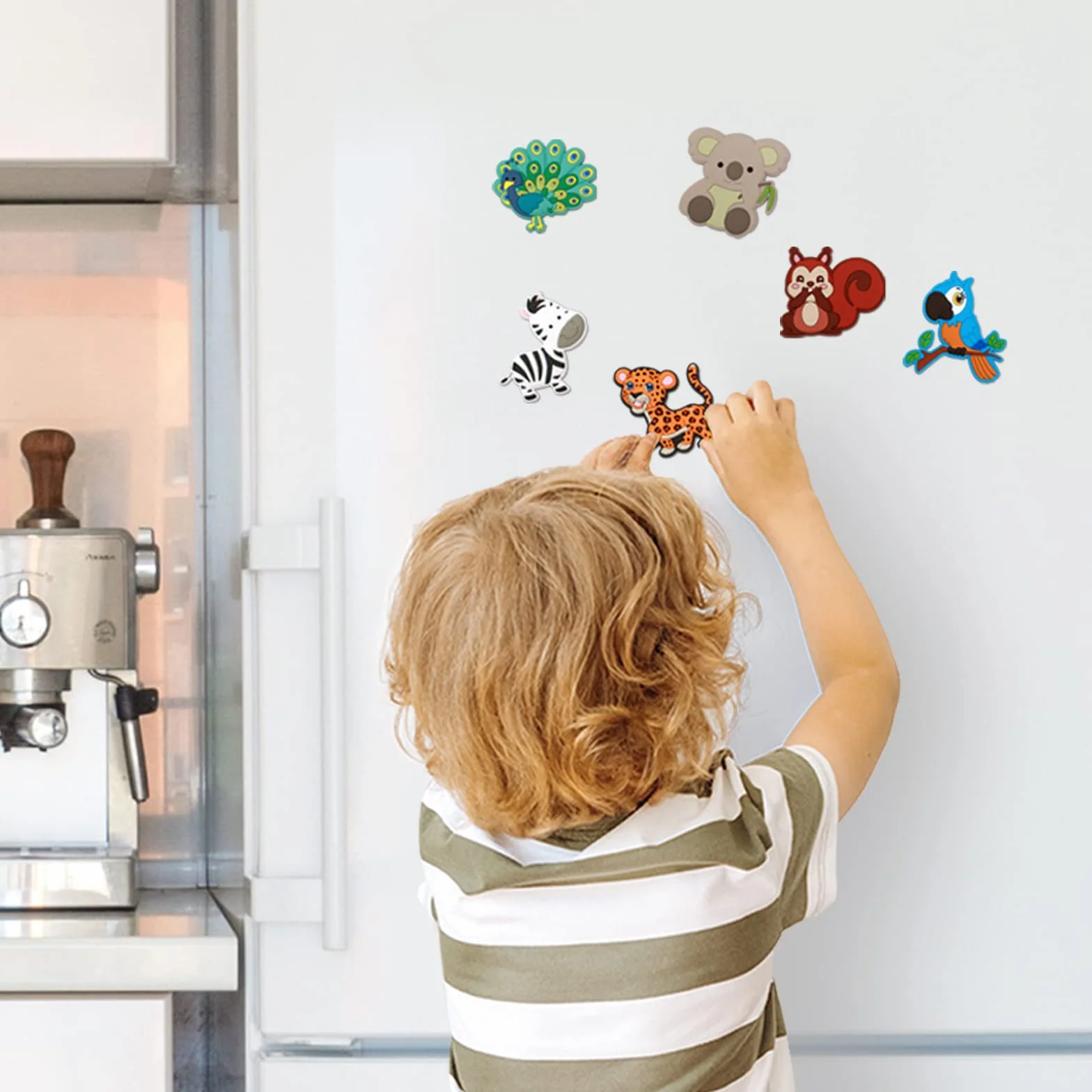 Fridge Magnet for Toddlers 1-3, Full Back Magnetic Rubber Cute Animals Refrigerator Magnets for Kids Magnets for Fridge Toddler Magnets for Refrigerator Baby Educational Learning Toy Children Gift