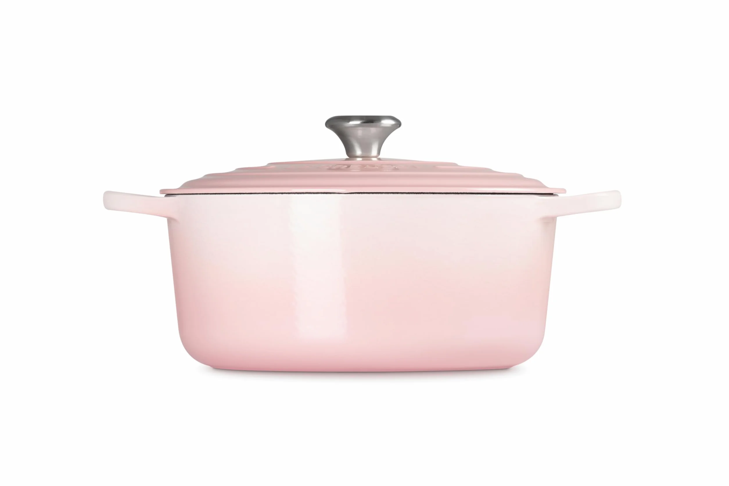 Le Creuset Signature 21177287774430 żeliwne naczynie do pieczenia z pokrywką, okrągłe, nadaje się do wszystkich rodzajów kuchenek i płyt indukcyjnych, pojemność: 6,7 l, 6,125 kg, Shell Pink,