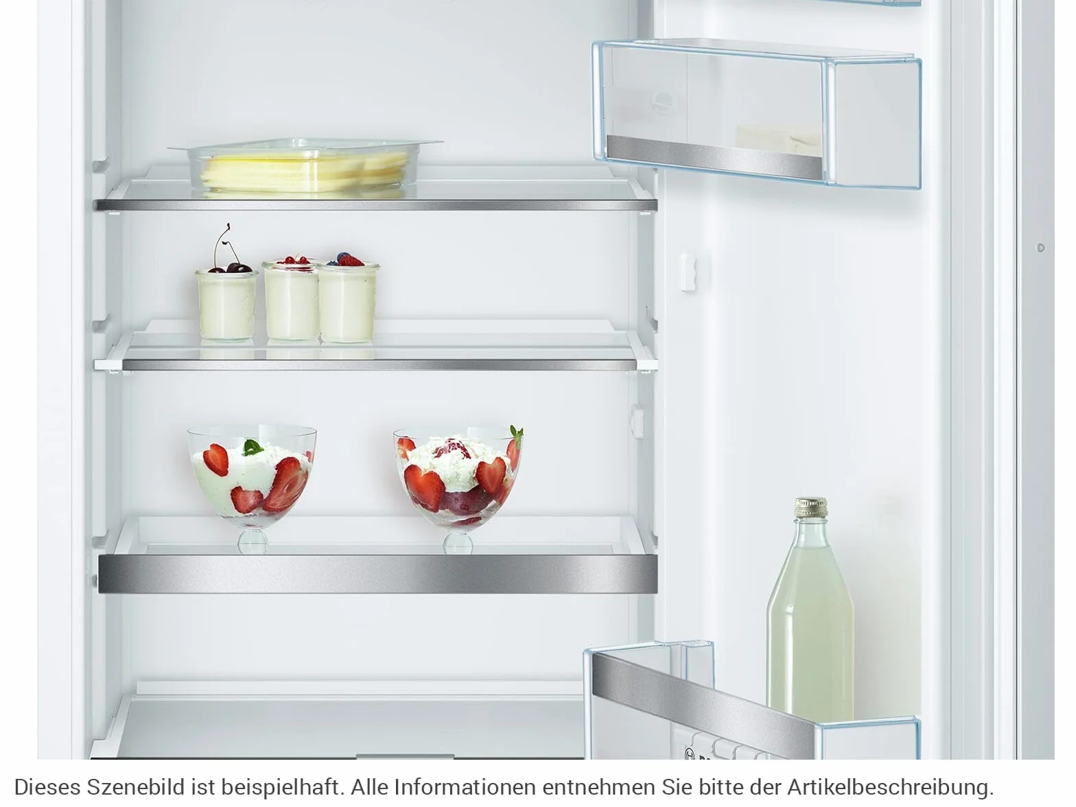 Bosch KIL72AFE0 seria 6 lodówka do zabudowy, 158 x 56 cm, wnękowa 248 l, zawias płaski, Made in Germany, VitaFresh plus 2 x dłuższa świeżość, oświetlenie LED, równomierne oświetlenie | Made in Germany, VitaFresh szuflada do przechowywania żywności, wysuwa
