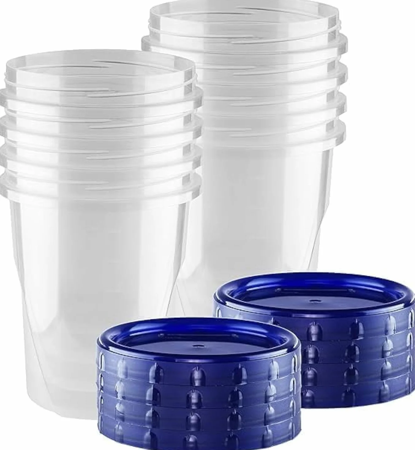 (907.2 g - 8 sztuk) Twist Top Food Deli pojemniki zakręcane i uszczelnione pokrywki, można układać w stos, wielokrotnego użytku, wysokiej jakości plastikowe pojemniki do przechowywania z