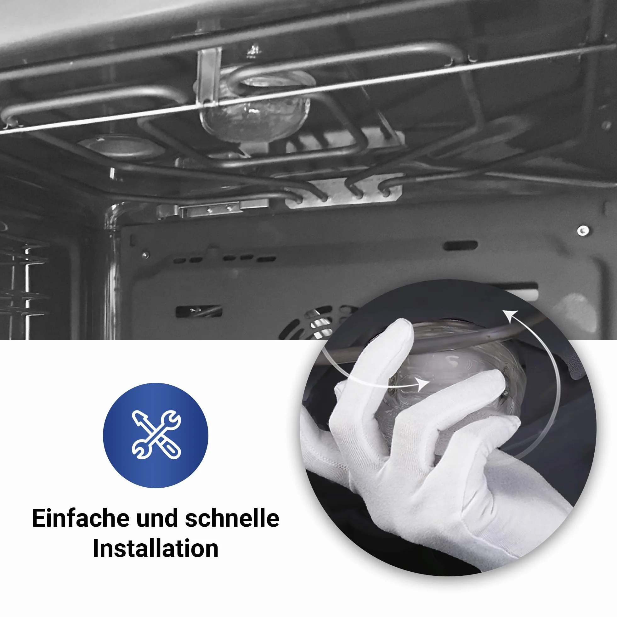 VIOKS Szklana lampa kopuła 68 mm Ø zamiennik do Bosch Siеmens 00647309 647309 osłona lampy - szklana osłona lampy piekarnika - szklana pokrywa lampy piekarnika - szklana pokrywa do lampy piekarnika