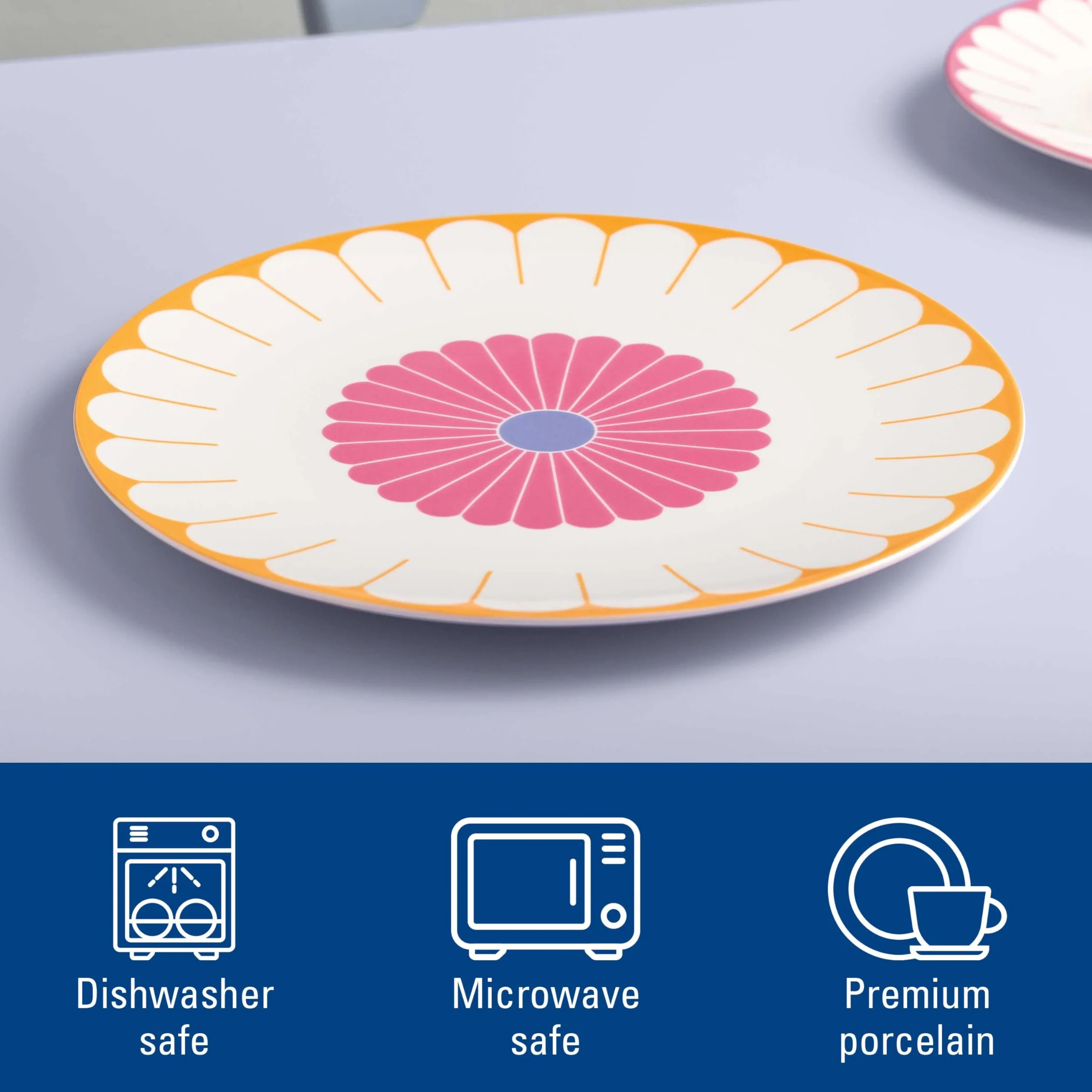 Villeroy & Boch - Fleur couleur talerz do serwowania duży wielokolorowy, można myć w zmywarce i używać w kuchence mikrofalowej, półmisek, taca, kwiatowy wzór, talerz na przekąski, porcelana Premium