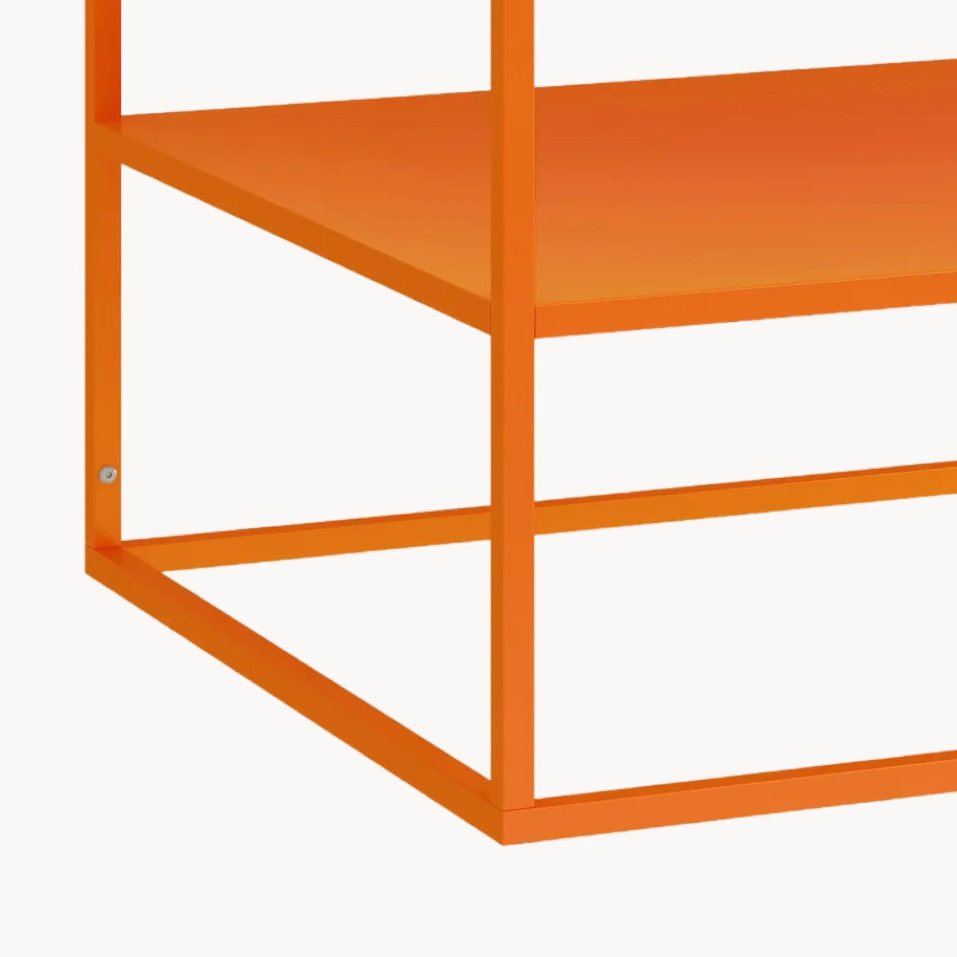 Stolik kawowy Solund metalowy pomarańczowy 90x60x45 cm prostokątny z miejscem do przechowywania