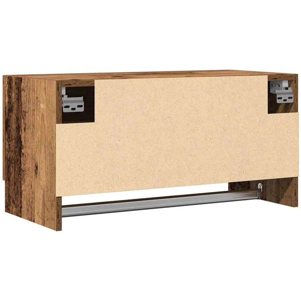 Szafa na ubrania o wyglądzie starego drewna i garderoba przestrzeń do przechowywania 70 x 32,5 x 35 cm z materiału drewnopochodnego na ubrania i akcesoria