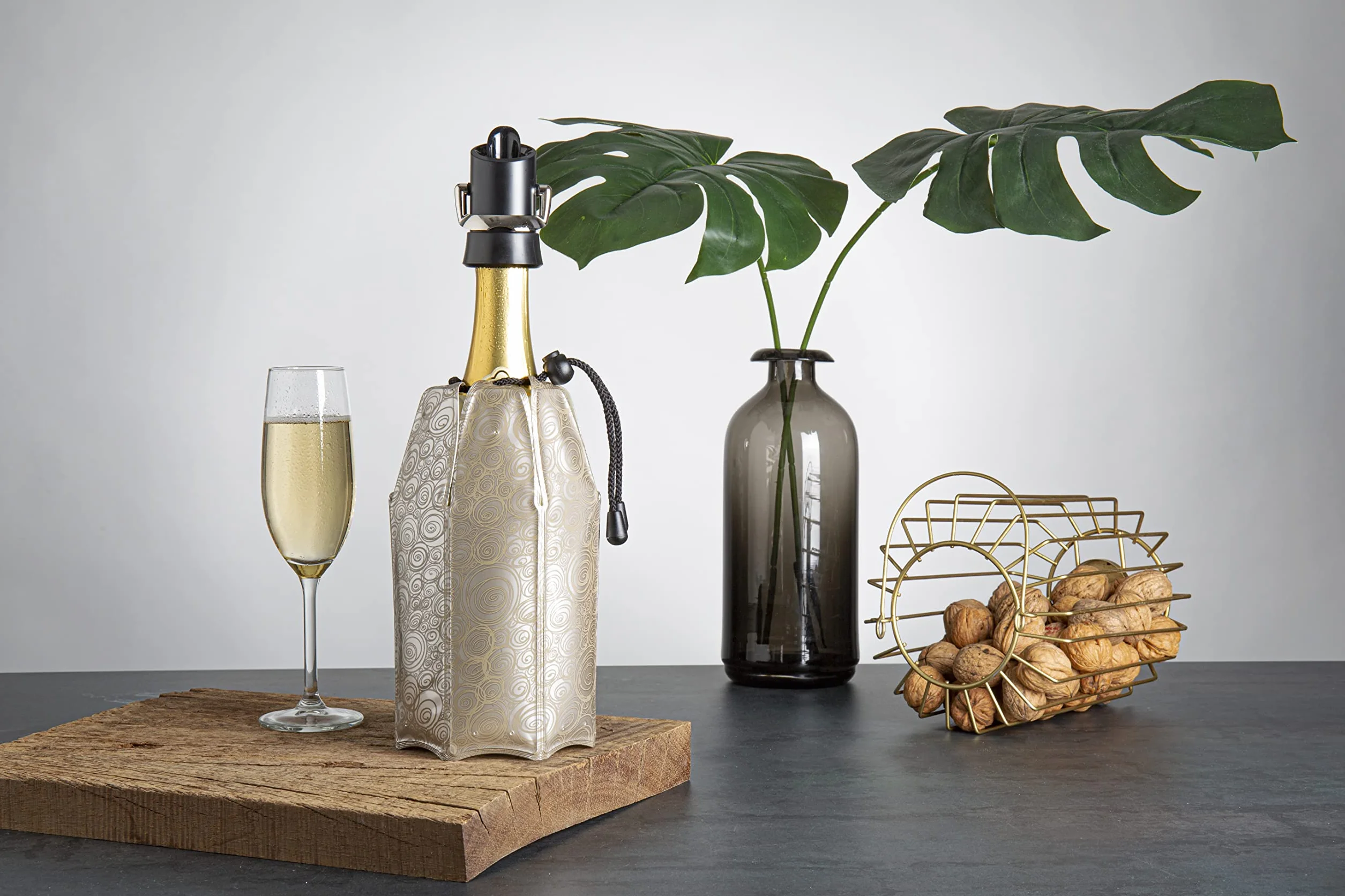 Vacu Vin Rapid Ice Champagne Cooler - platyna, 44 cm