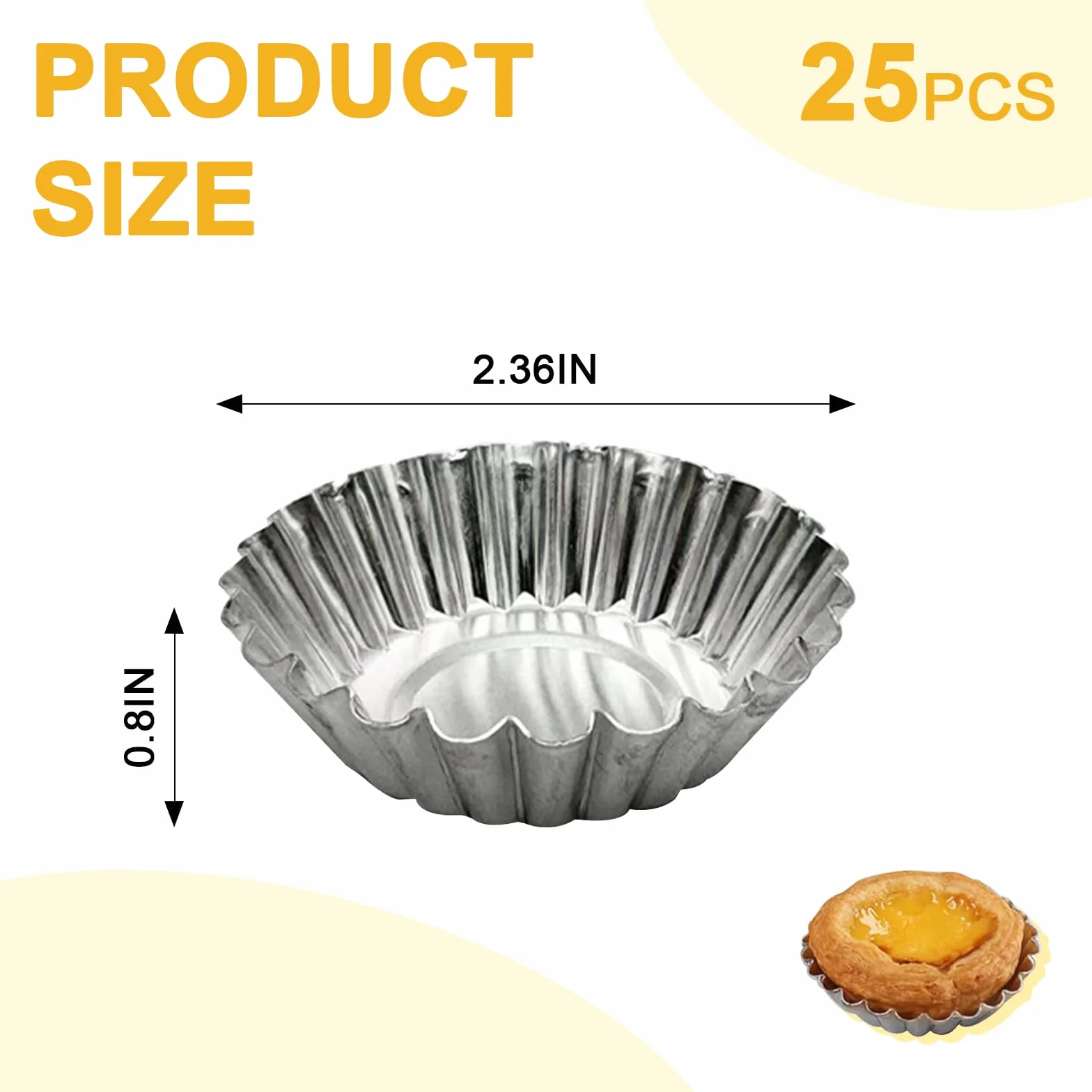 25 sztuk foremek do tart z nieprzywierającą konstrukcją formy tarta monoporowa małe i przenośne foremki do ciastek do ponownego użycia na rocznicę ukończenia szkoły urodziny Baby Shower