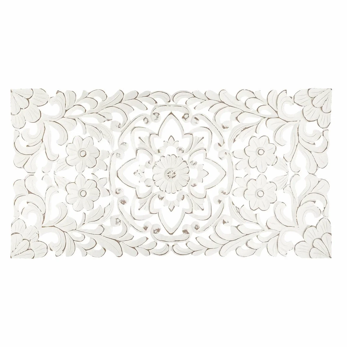 Dekoracja ścienna Fanny - Rzeźbione drewno 85x45 cm - Atmosphera projektant wnętrz