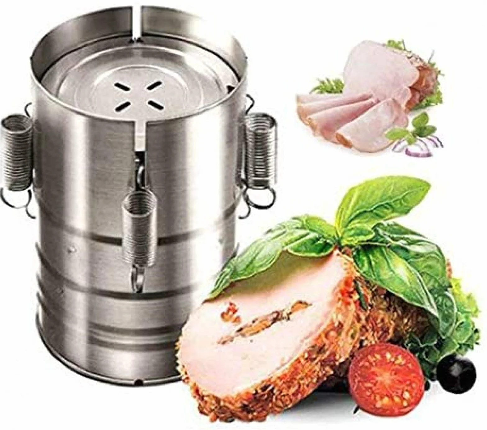 Maszynka do wyciskania mięsa do hamburgerów – 3-warstwowe narzędzie ze stali nierdzewnej do zdrowego domowego mięsa delikatesowego, idealna do gotowania boczku i mięsa