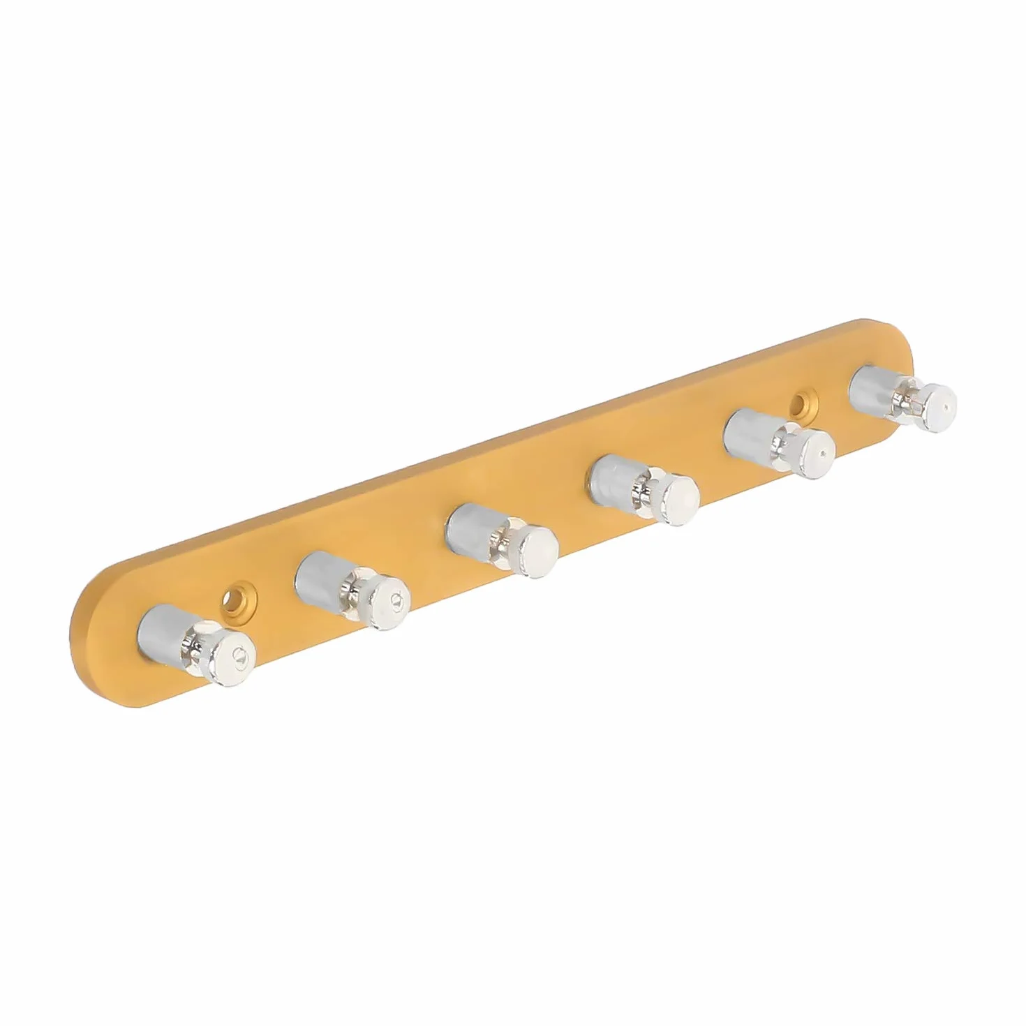 Webelkart JaipurCrafts Aluminiowy i ABS dekoracyjny 6-pinowy złoty uchwyt na klucze (wys. 2,50 x szer. 20,00 x gł. 3,00 cm)