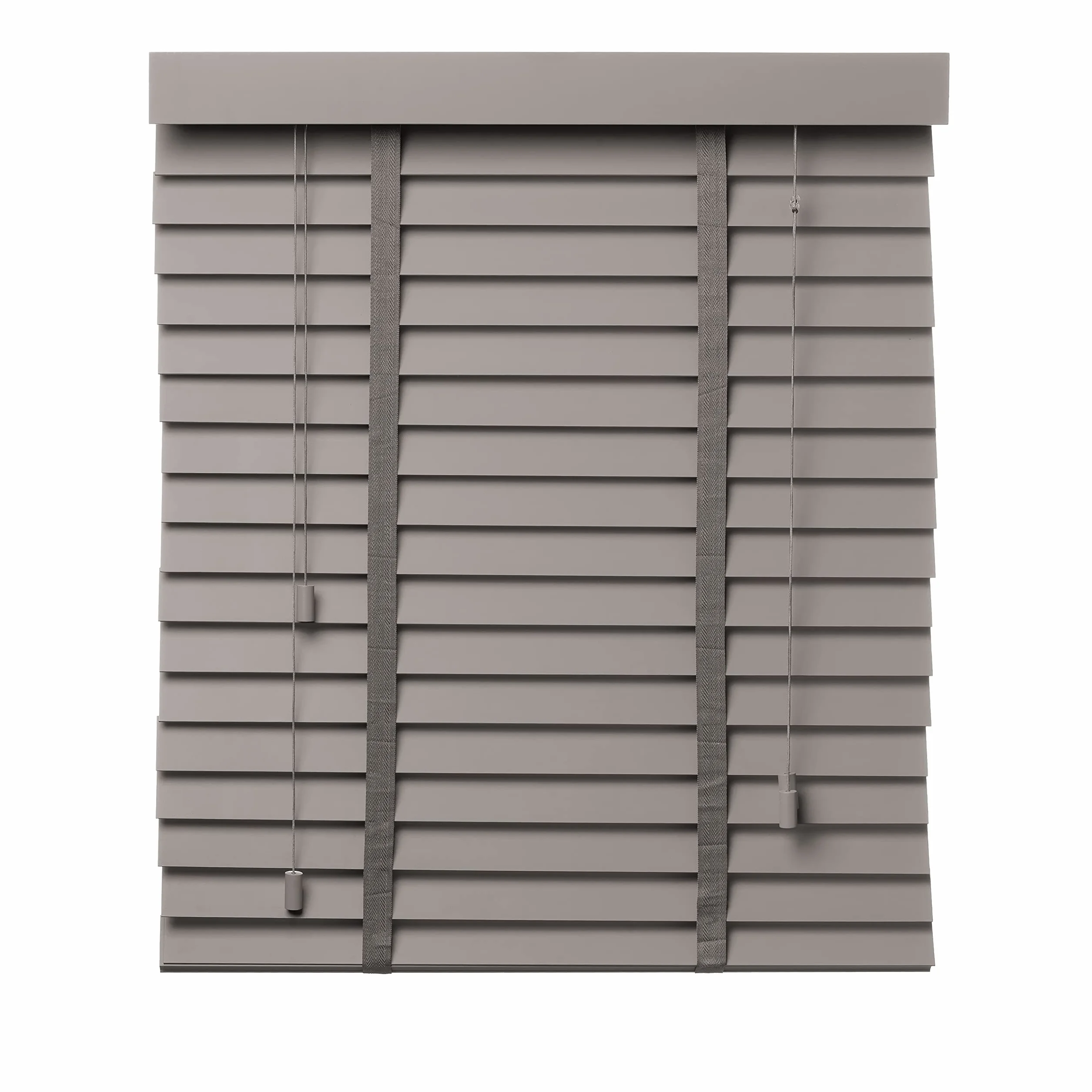 Żaluzja drewniana, matowa, prawdziwe drewno, 50 mm (160 x 180 cm, taupe)