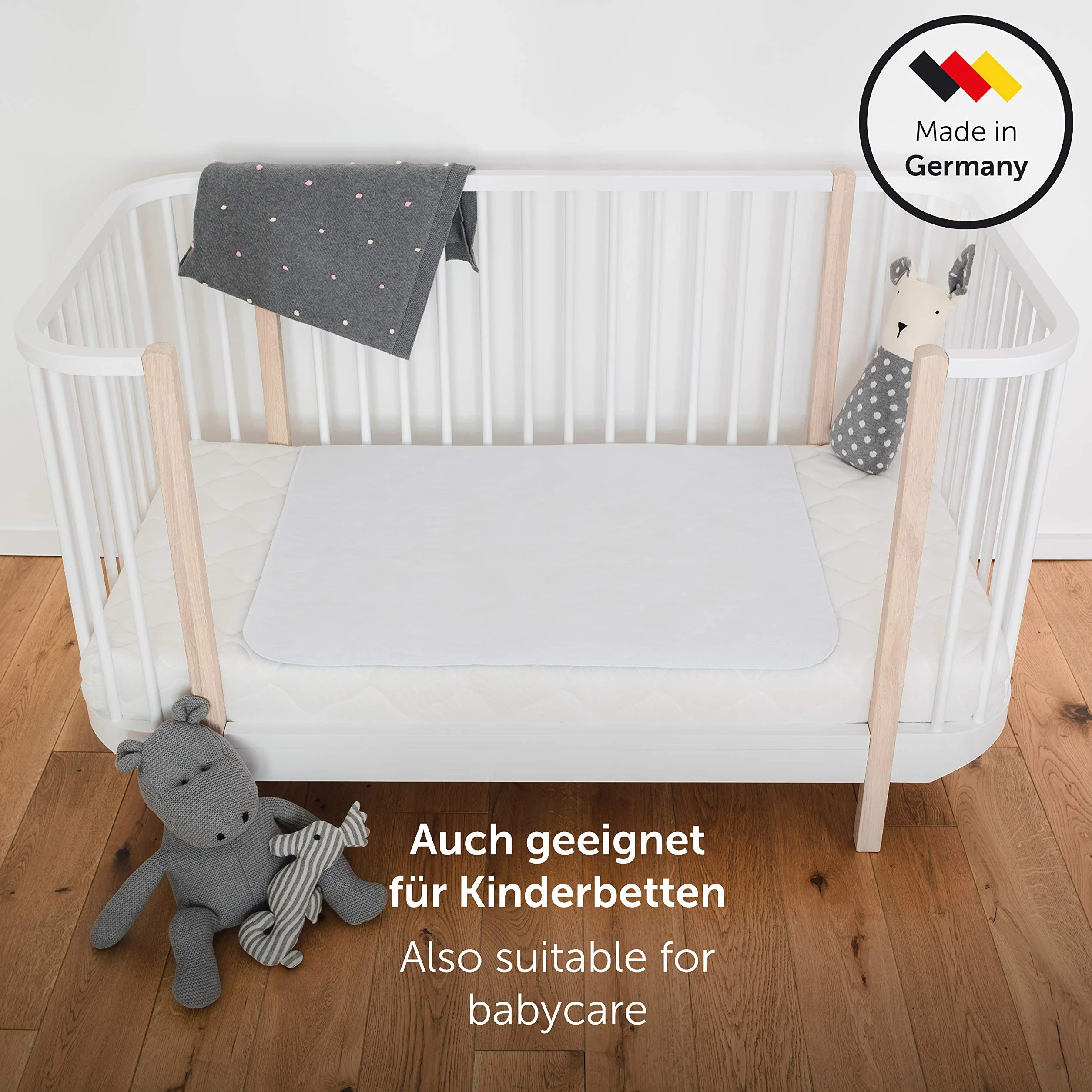 Blumtal® Podkład na nietrzymanie moczu 75x90 cm pranie w pralce - Wkładka do łóżeczka dla niemowląt - Certyfikat OEKO-TEX - Wodoodporny podkład na nietrzymanie moczu 75x90 cm - Zestaw 2 szt