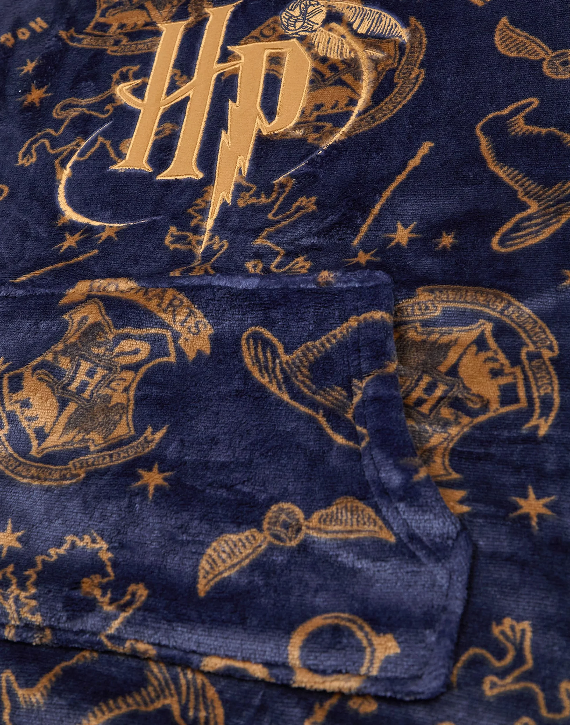 Bluza-koc Harry Potter dla dziewczynek | Polar Sherpa HP Hogwarts z kapturem i kieszeniami
