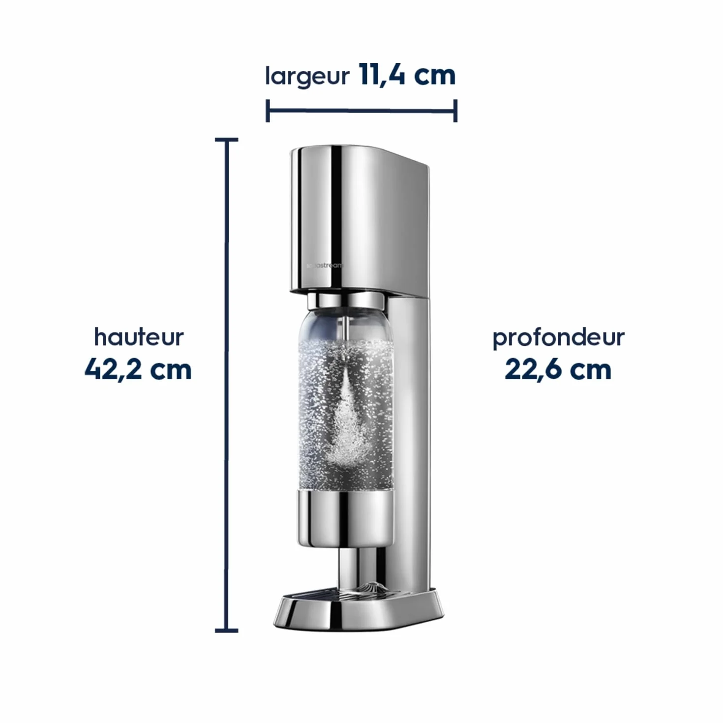SodaStream® enso™ Premium saturator do wody ze stali nierdzewnej, zestaw z butelką 1 l i cylindrem CO2 Quick Connect