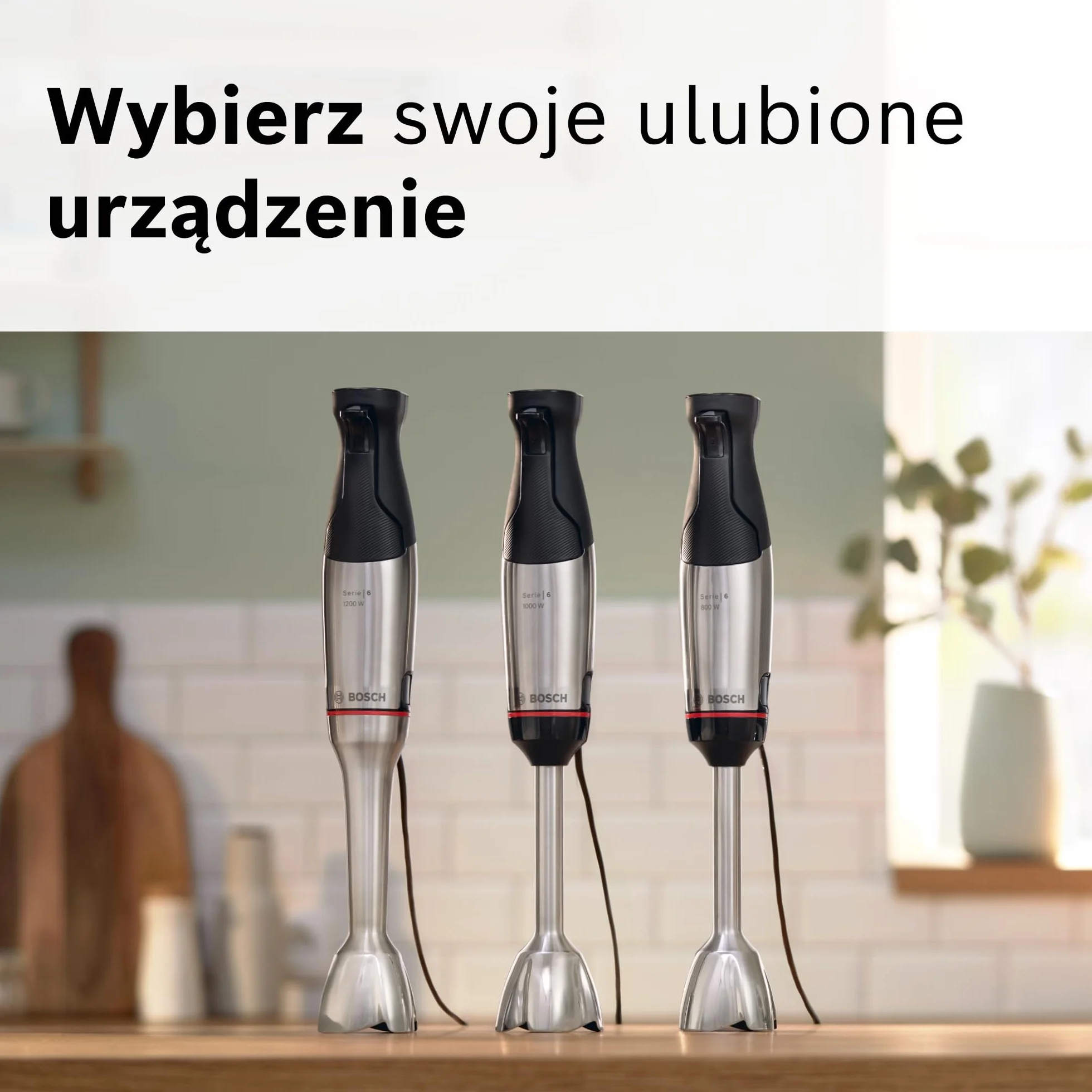 Bosch ErgoMaster Series 6 Blender Ręczny 1200 W QuattroBlade Pro MSM6M820