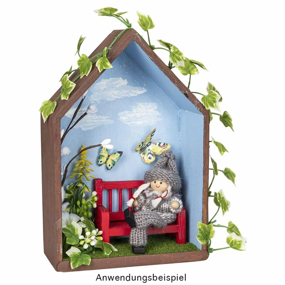 Ideen mit Herz Miniaturowe drewniane ławki | budowa modeli | akcesoria do domku dla lalek | materiał do majsterkowania | dekoracja | "zrób to sam" | model kolejki | ławka do siedzenia | 10 cm x 4,4 cm