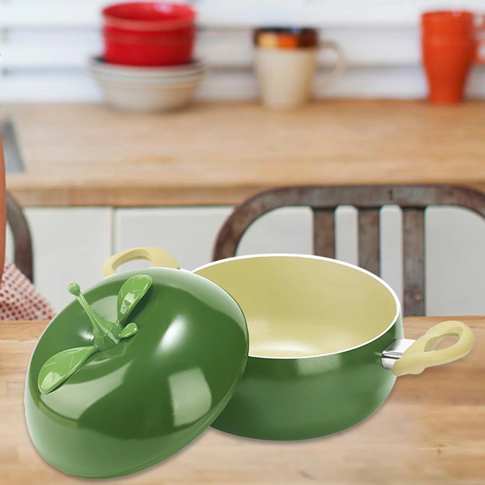 Rondel Do Sosów - Garnek Do Warzyw I Owoców Wolnego Gotowania,Rondel Duszenia Z Pokrywą, Kuchni Indukcyjnej Gotowania Piec Płyty Grzewcze Duszenia Smażenia Spaghetti