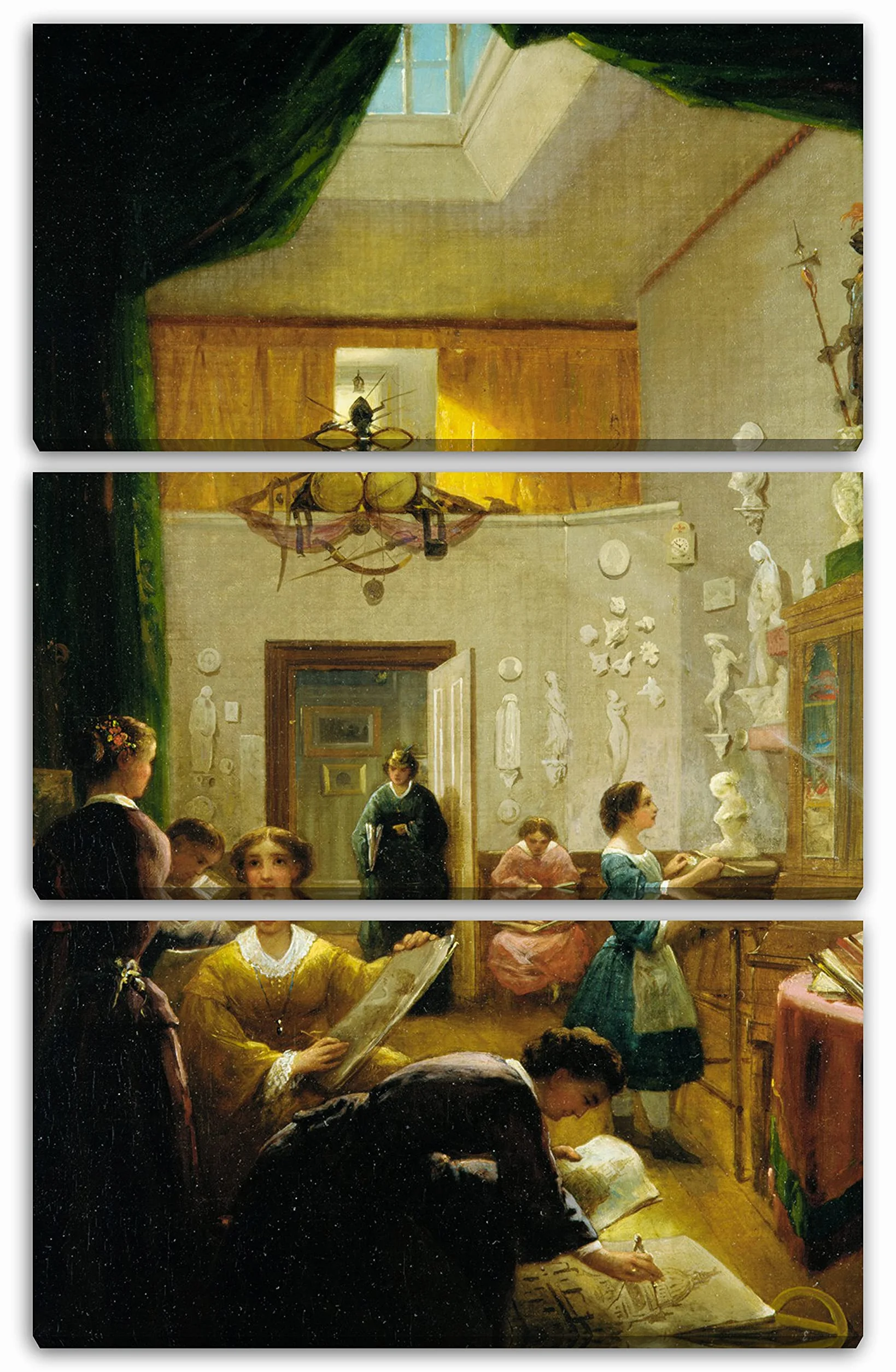 Płótno 3 części (80x120cm): Louis lang - Zajęcia plastyczne kobiet