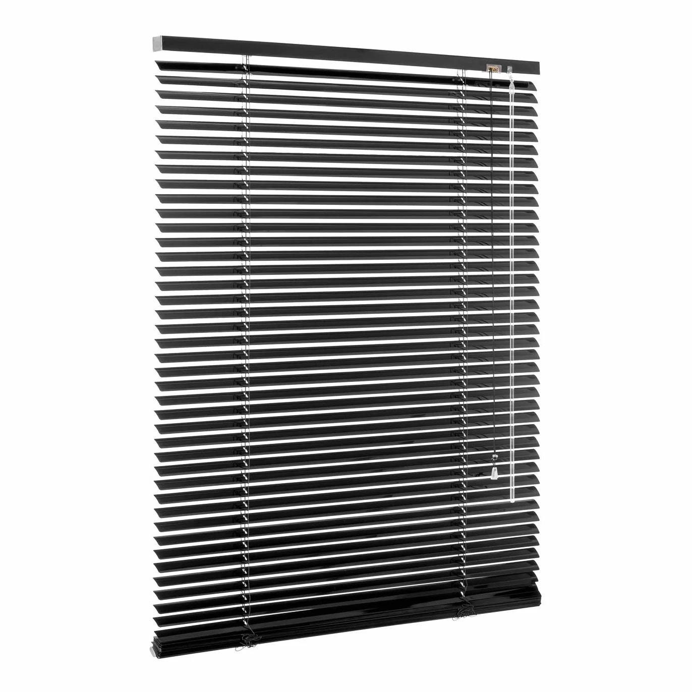 Ventanara Żaluzja aluminiowa, roleta plisowana, zasłona na drzwi, wiele rozmiarów, 80 x 220 cm, czarna matowa