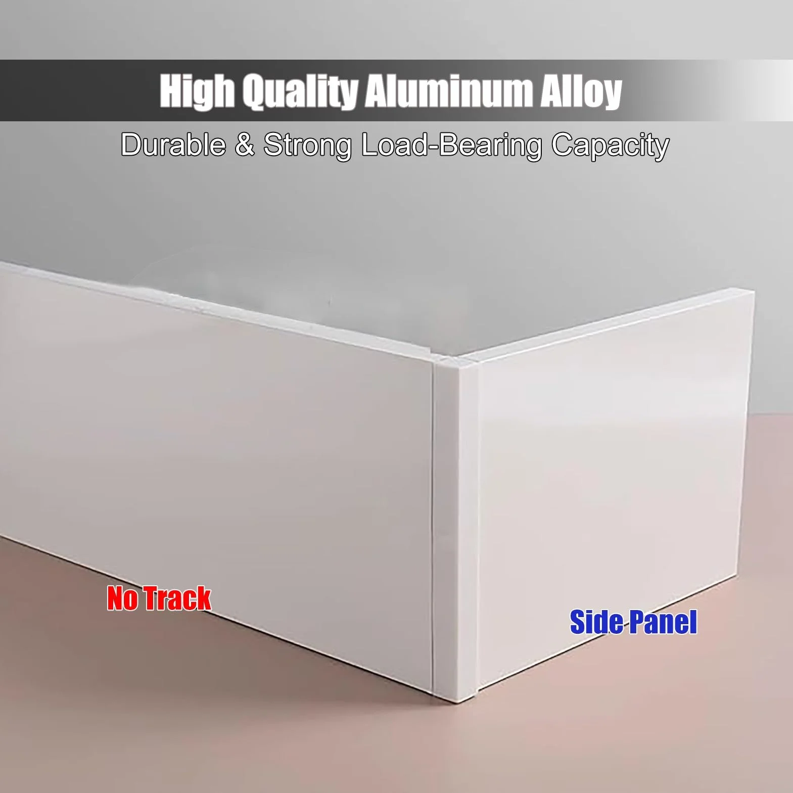 Aluminiowa osłona kurtyny, Lungo, zdejmowany panel falbany ze śrubami, akcesoria do obróbki okien do eleganckich rozwiązań draperskich