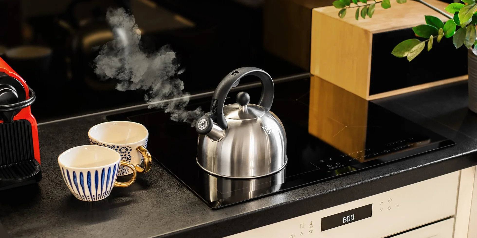 Teesa Czajnik ze Stali Nierdzewnej z Gwizdkiem 2L Gaz Indukcja TSA0154