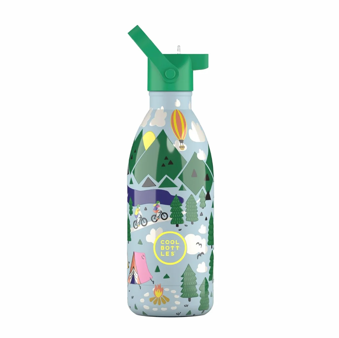 Cool Bottles - Butelka na wodę ze stali nierdzewnej dla dzieci, termos dla dzieci - zimne napoje przez 36 godzin i gorące przez 18 godzin - Outdoor Adventure 500ml