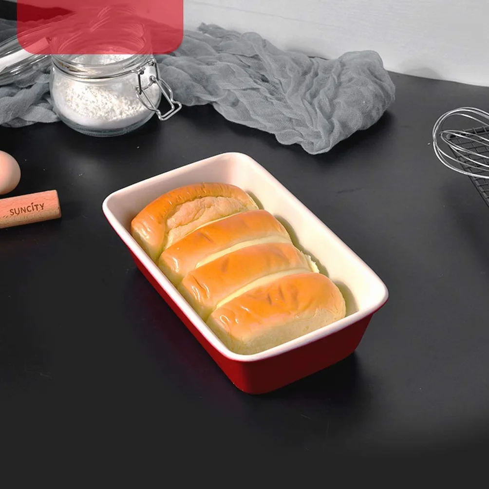 RJJ Ciasto formy do pieczenia formy nonstick ciasto pieczenia patelni chleb prostokątny chiński czerwony 2 funt piekarnik domowy pieczenia narzędzie